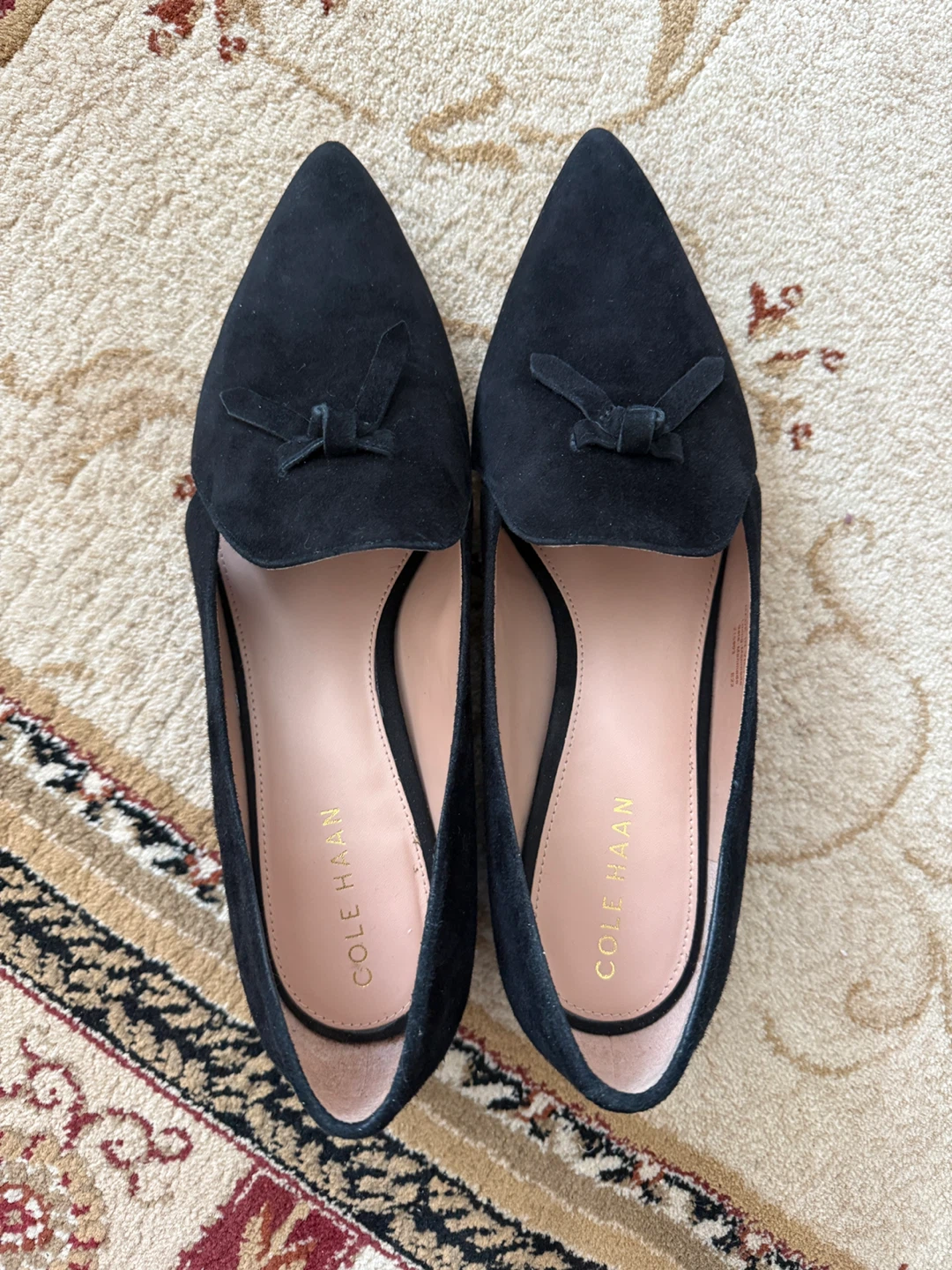Cole Haan Black Suede Loafer Shoes 8