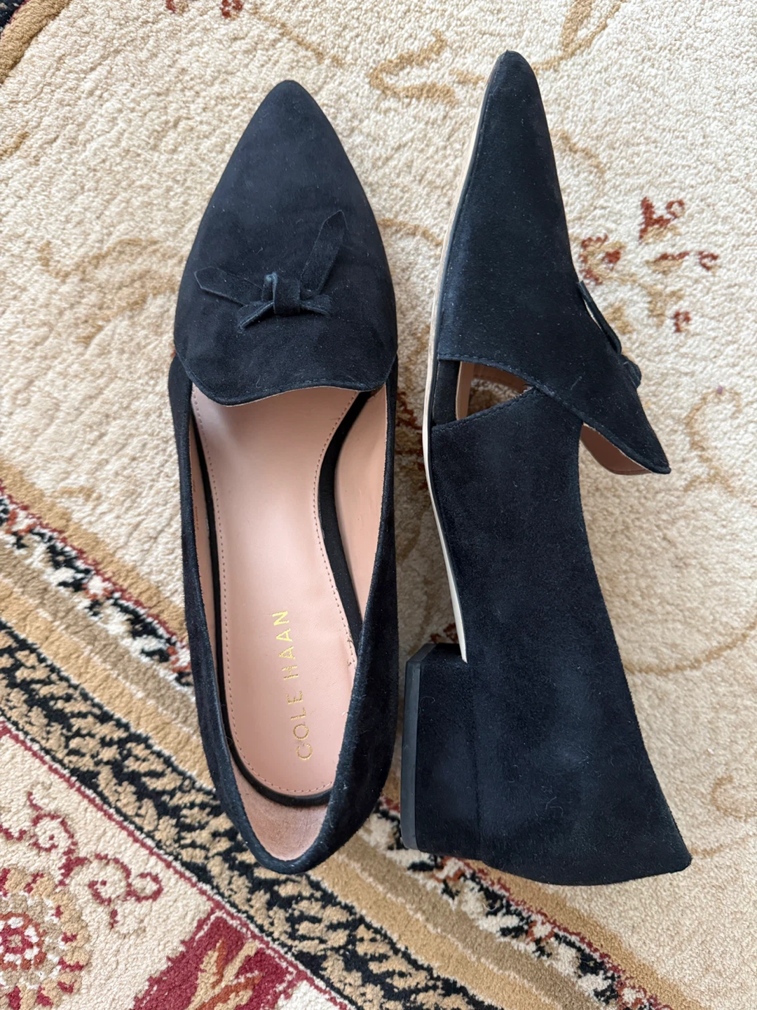 Cole Haan Black Suede Loafer Shoes 8 - photo 2