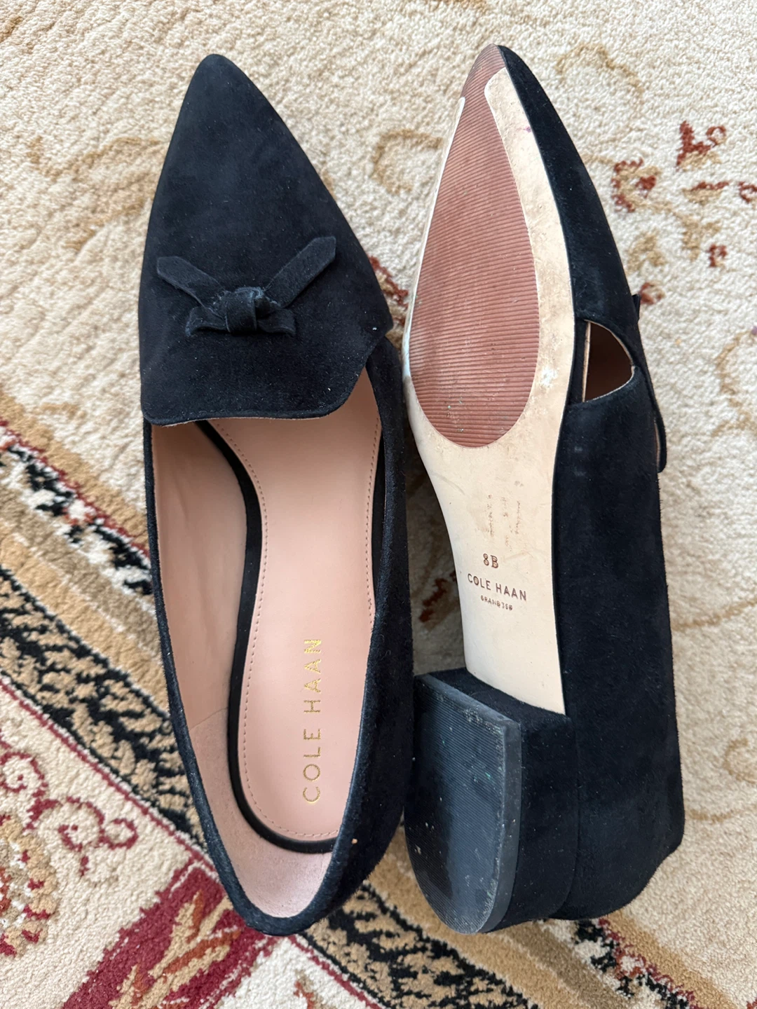 Cole Haan Black Suede Loafer Shoes 8 - photo 3
