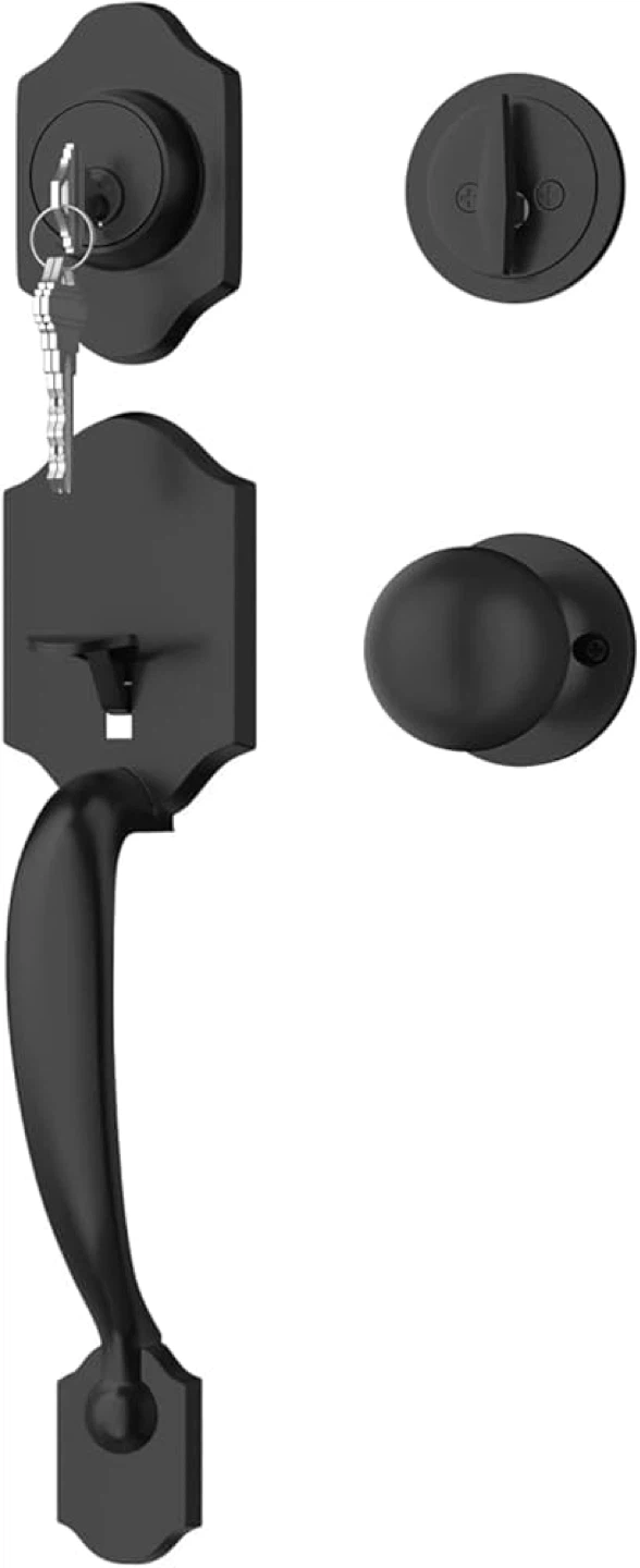 HAIDMS Black Door Lock Set with Deadbolt and Handle