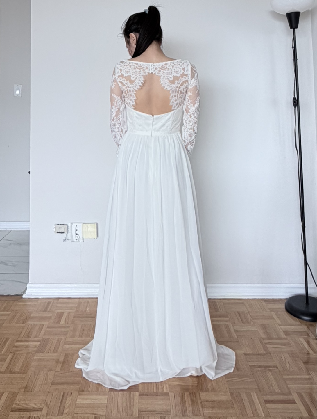 White Lace H&M Wedding Dress - photo 2