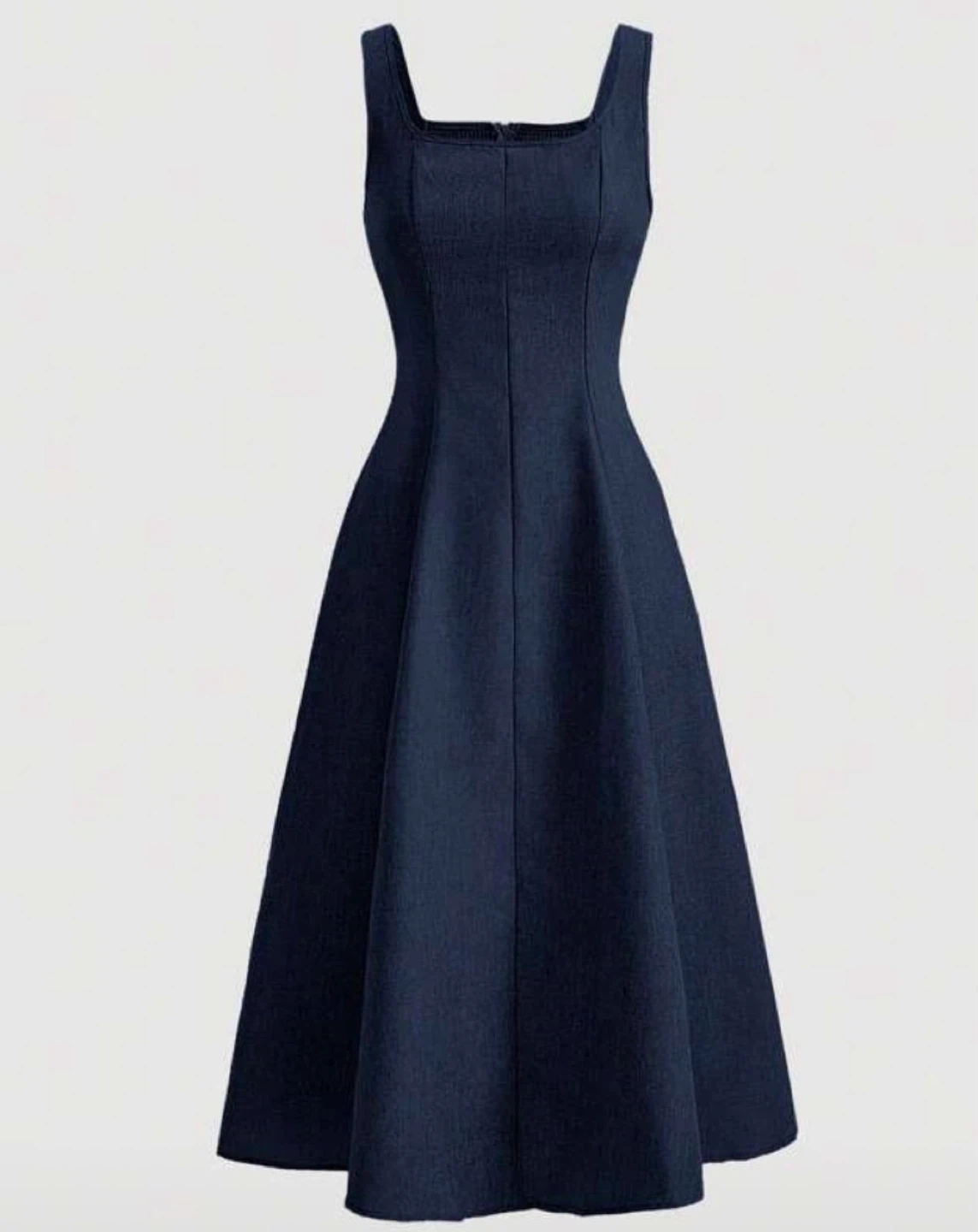 Denim effect casual Midi Dress (new )