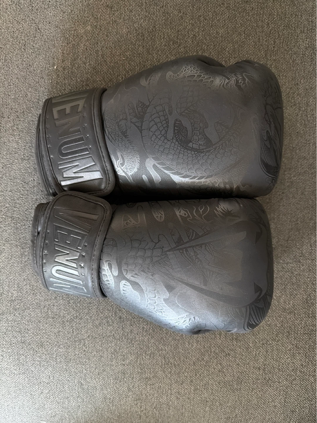 Venum Boxing Gloves - Black Dragon Design