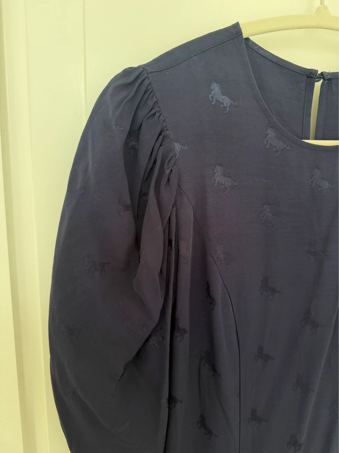 & Other Stories Navy Horse Print Midi Dress US 2 - photo 3