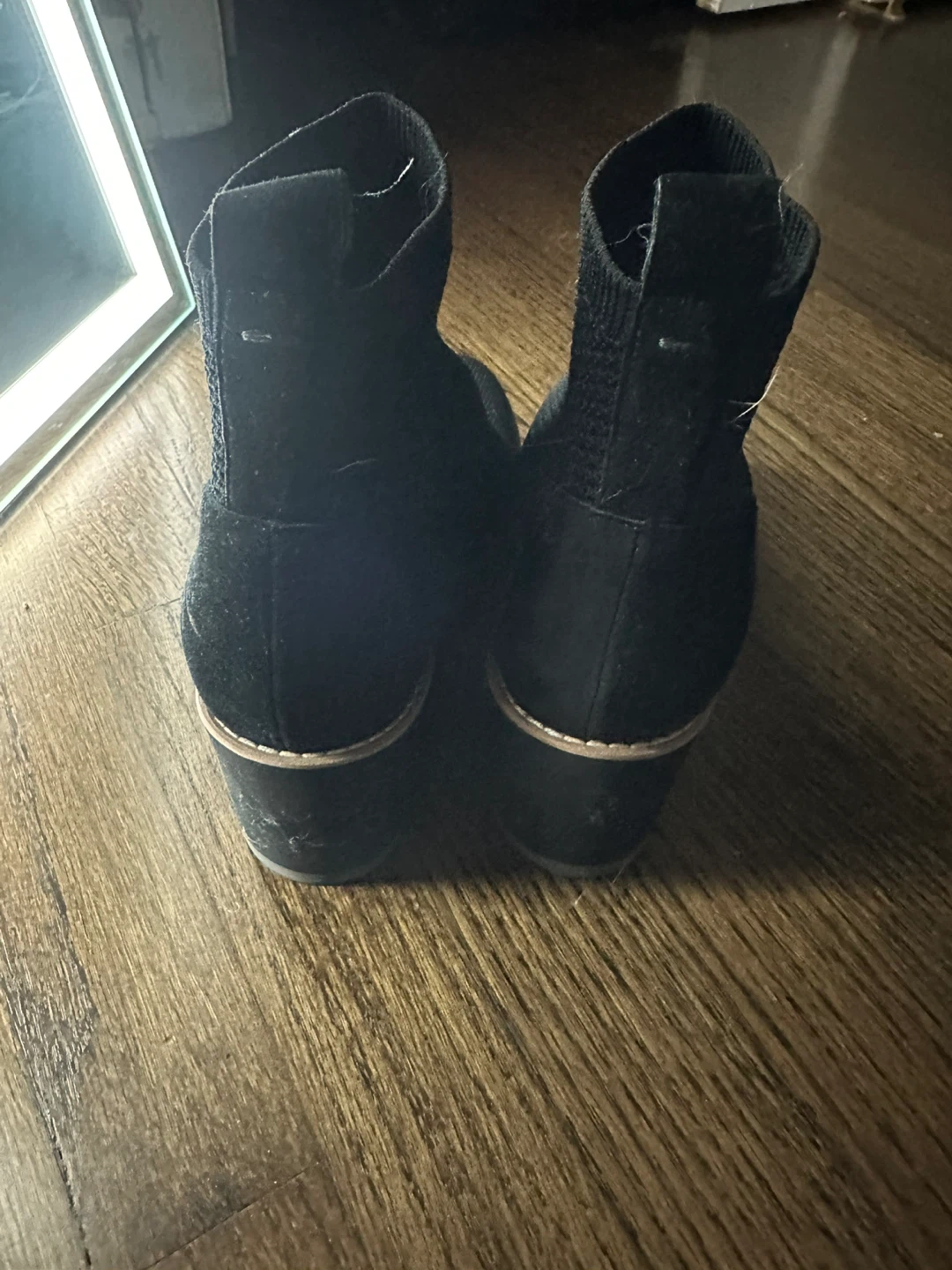 Eileen Fisher Black Knit Wedge Ankle Boots - photo 3