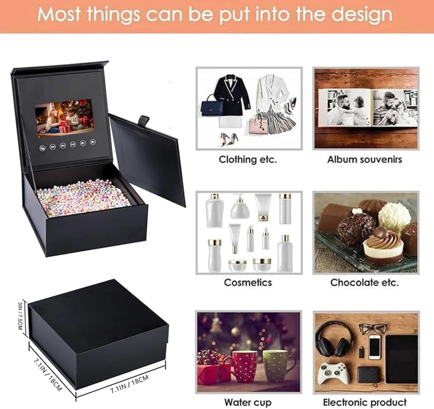 Black Video Greeting Card Box with Screen - photo 3