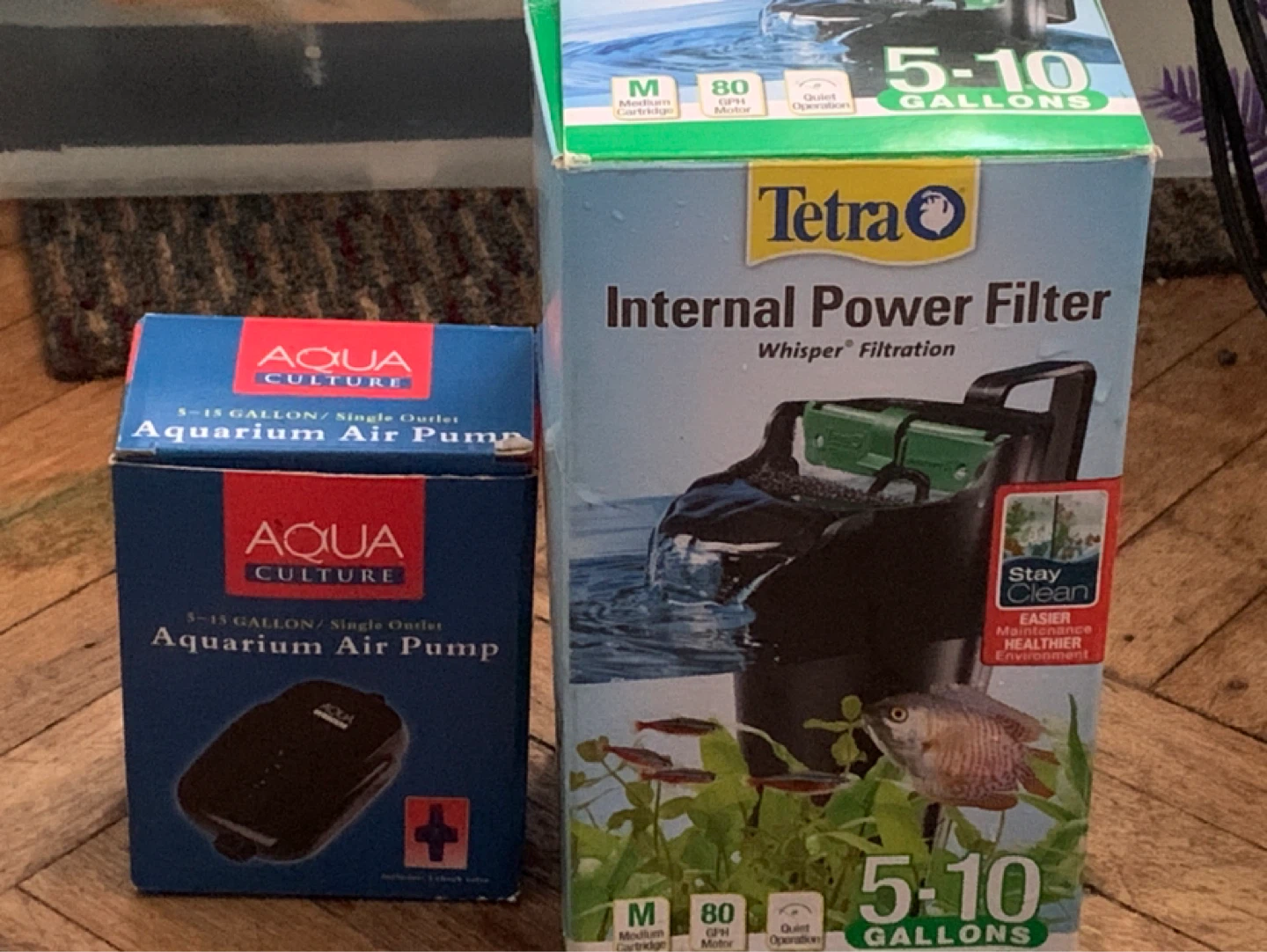 Tetra Internal Power Filter & Aqua Culture Air Pump
