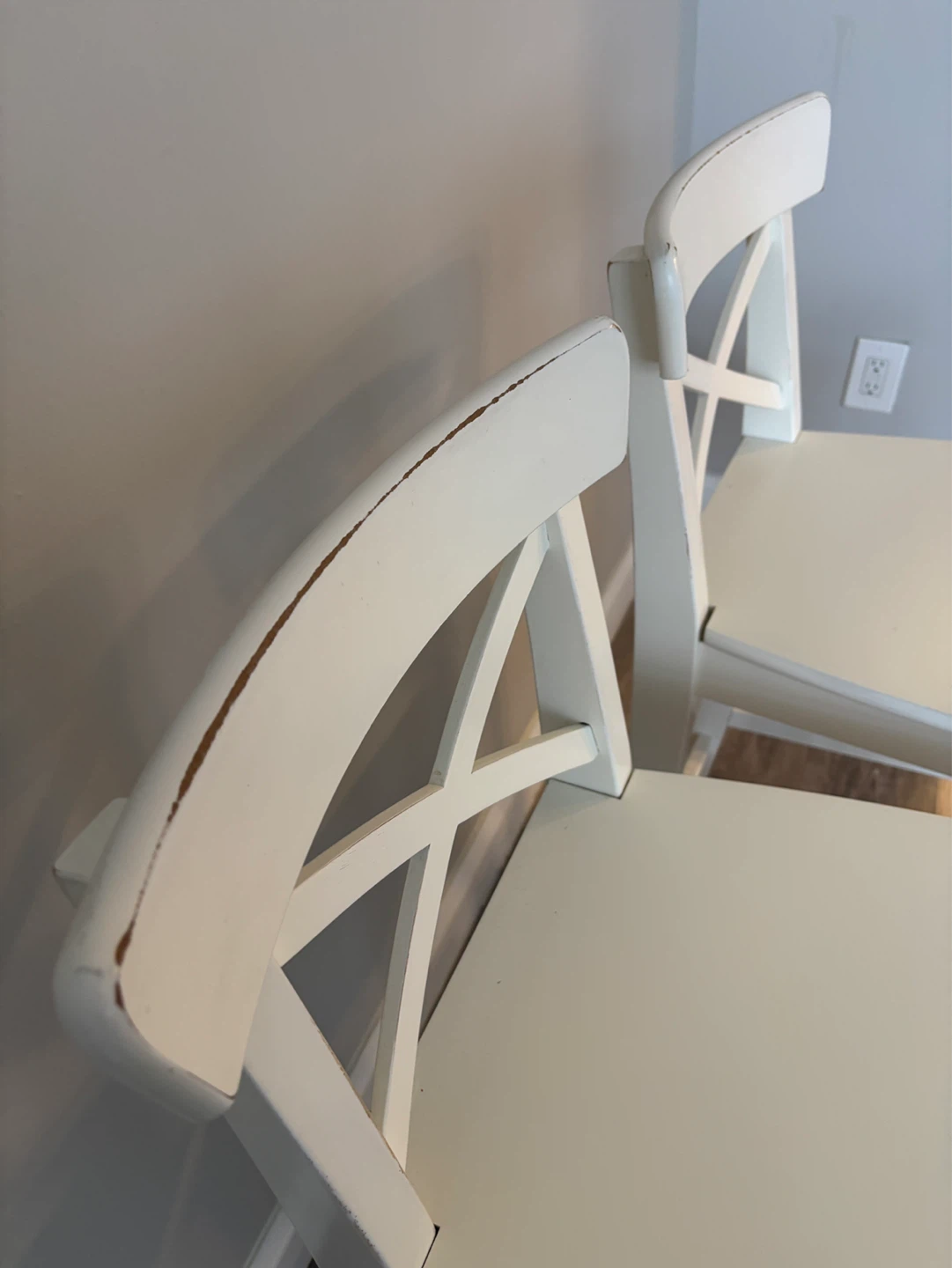[Moving Sale] Set of 2 White IKEA Counter Stools - photo 3