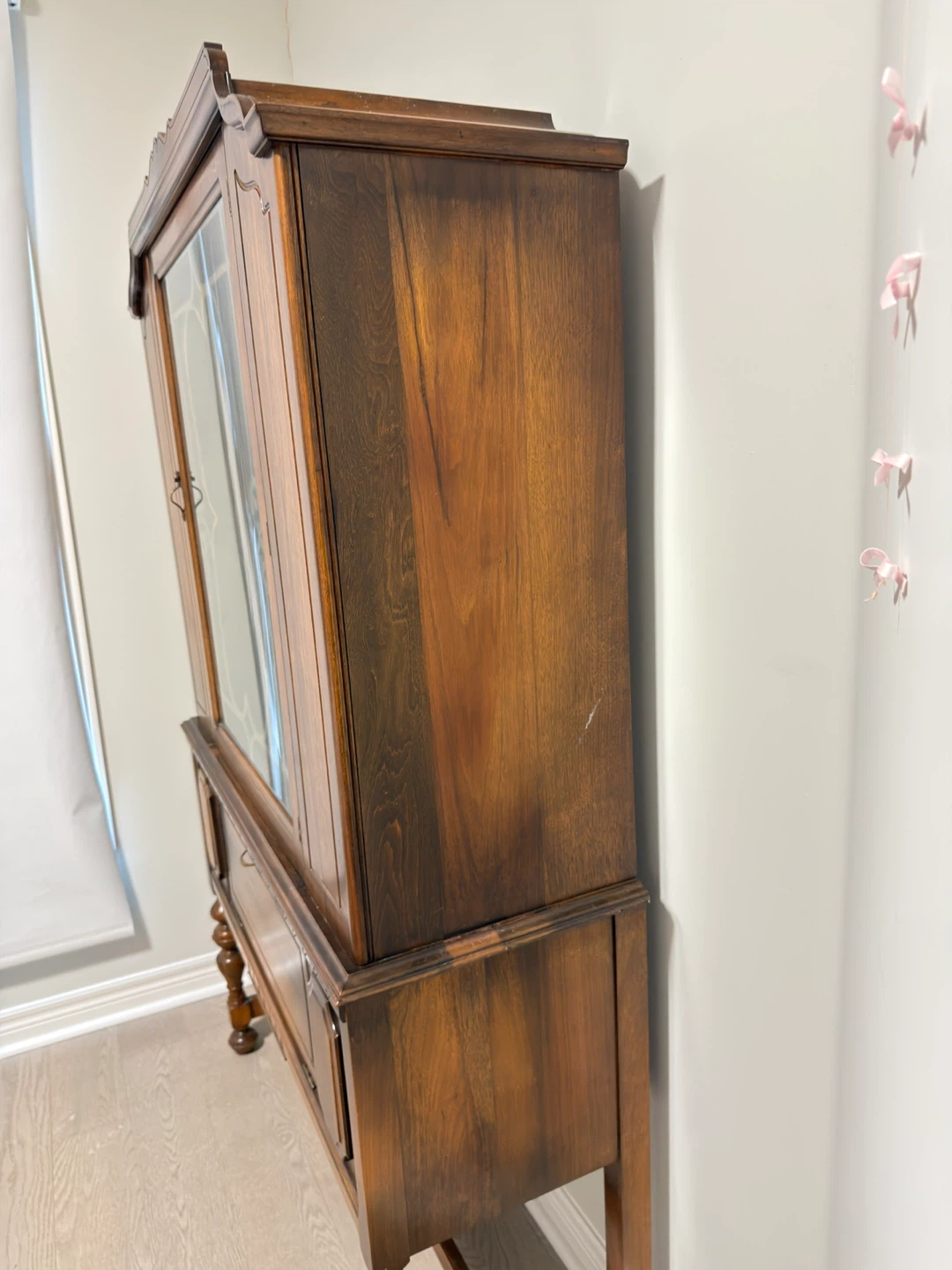 Antique Wood China Cabinet - photo 5