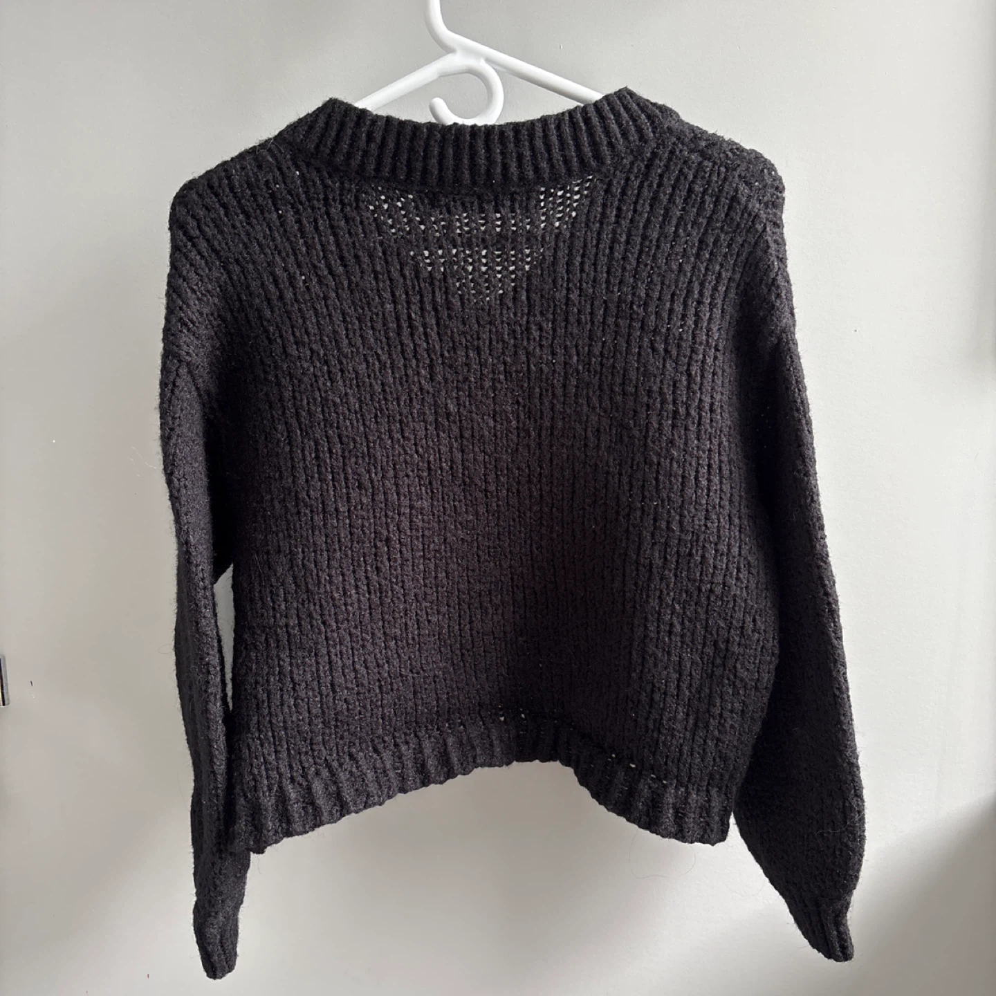 Vero Moda Black V-Neck Knit Sweater - Size L - photo 2