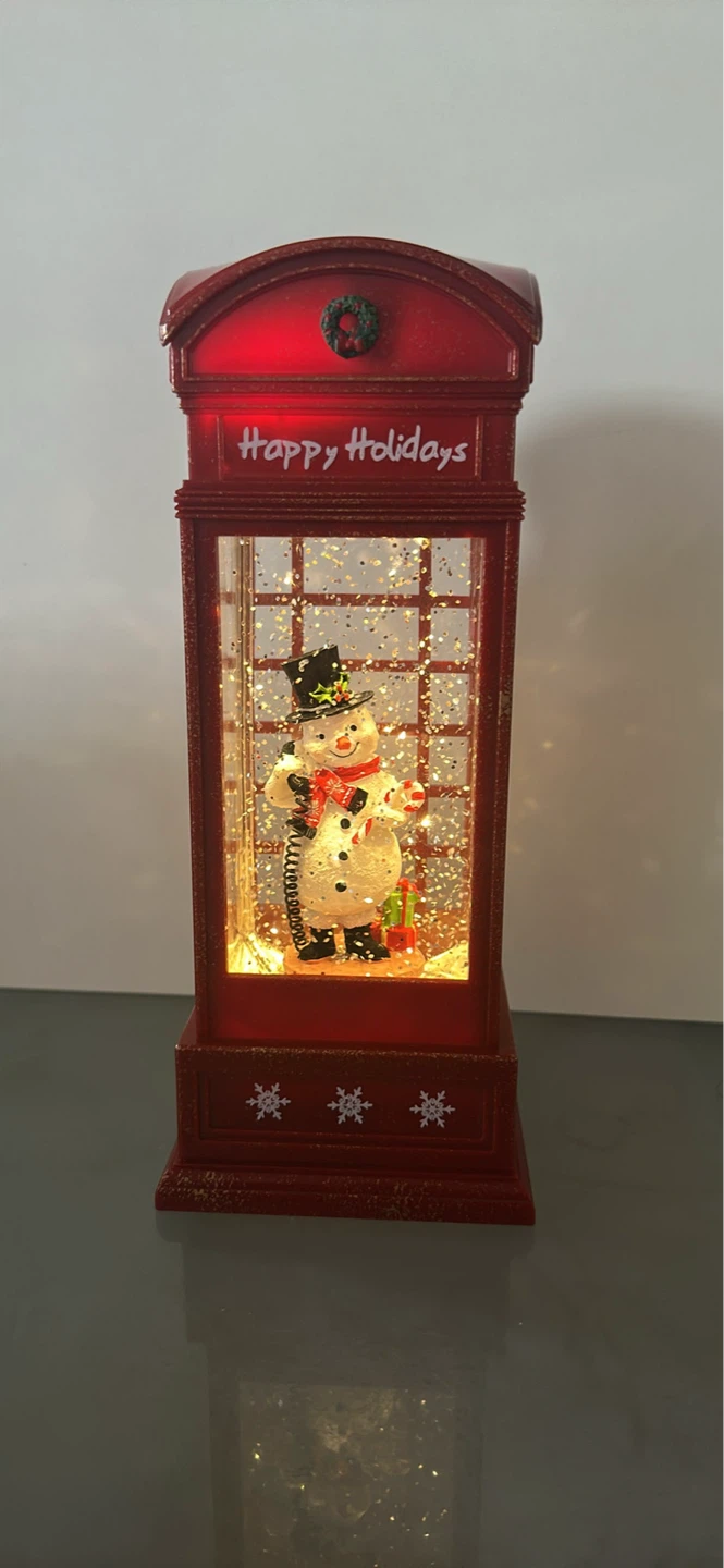 Snowman Holiday Snow Globe Lantern