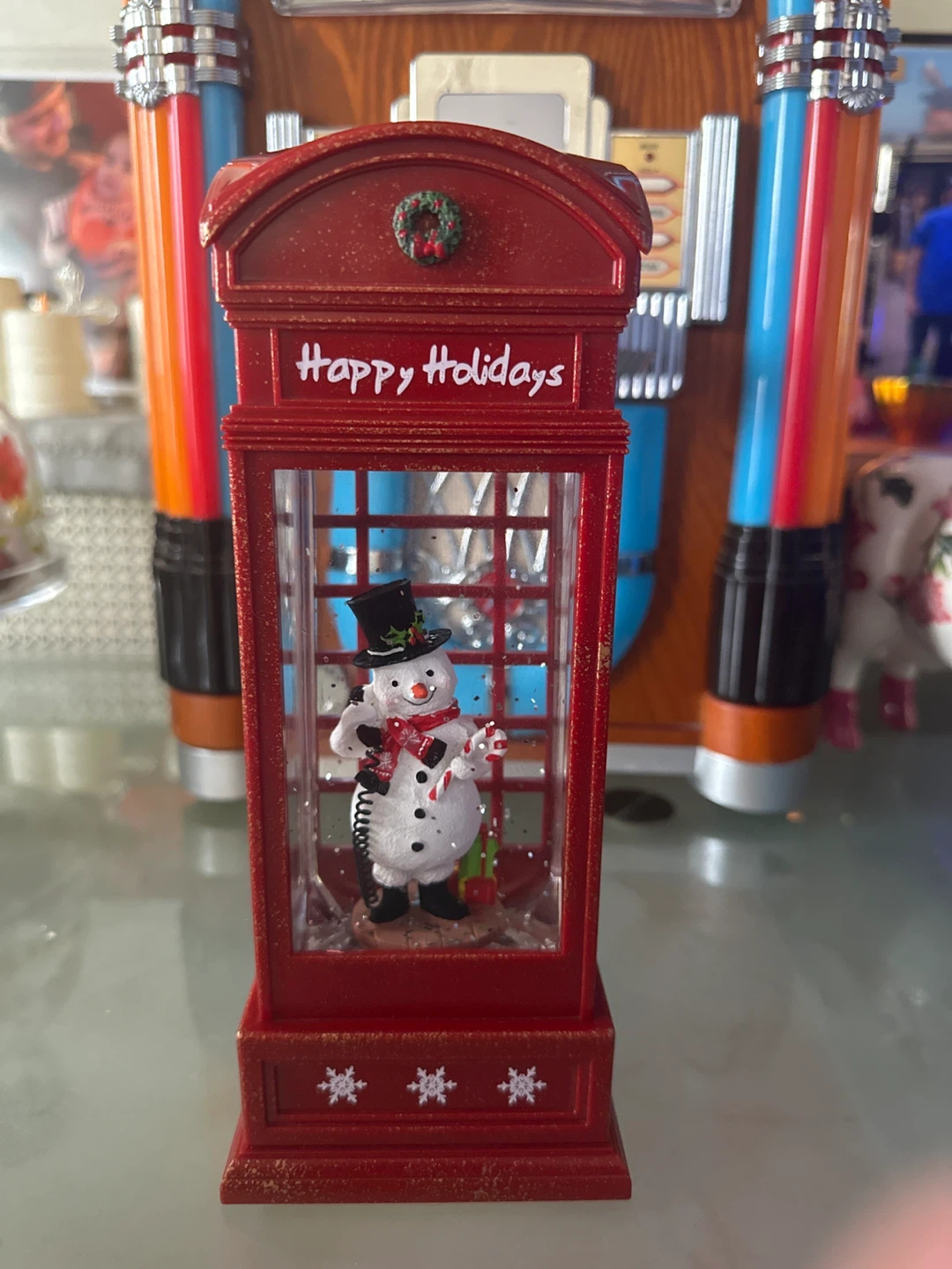 Snowman Holiday Snow Globe Lantern - photo 2