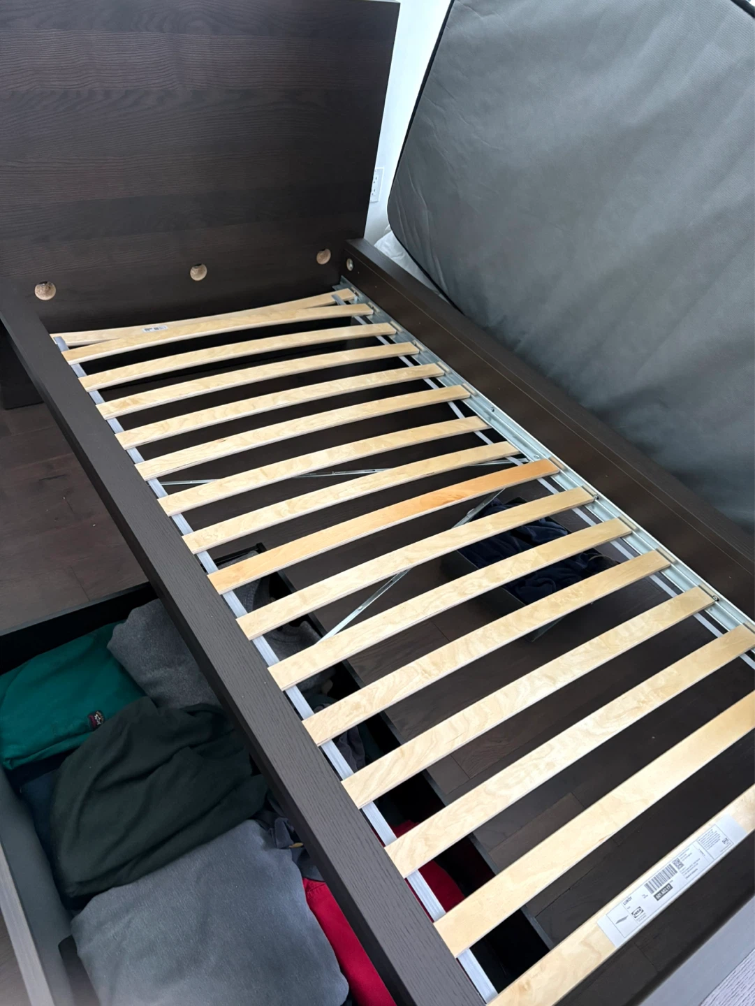 Dark Wood Twin Bed Frame