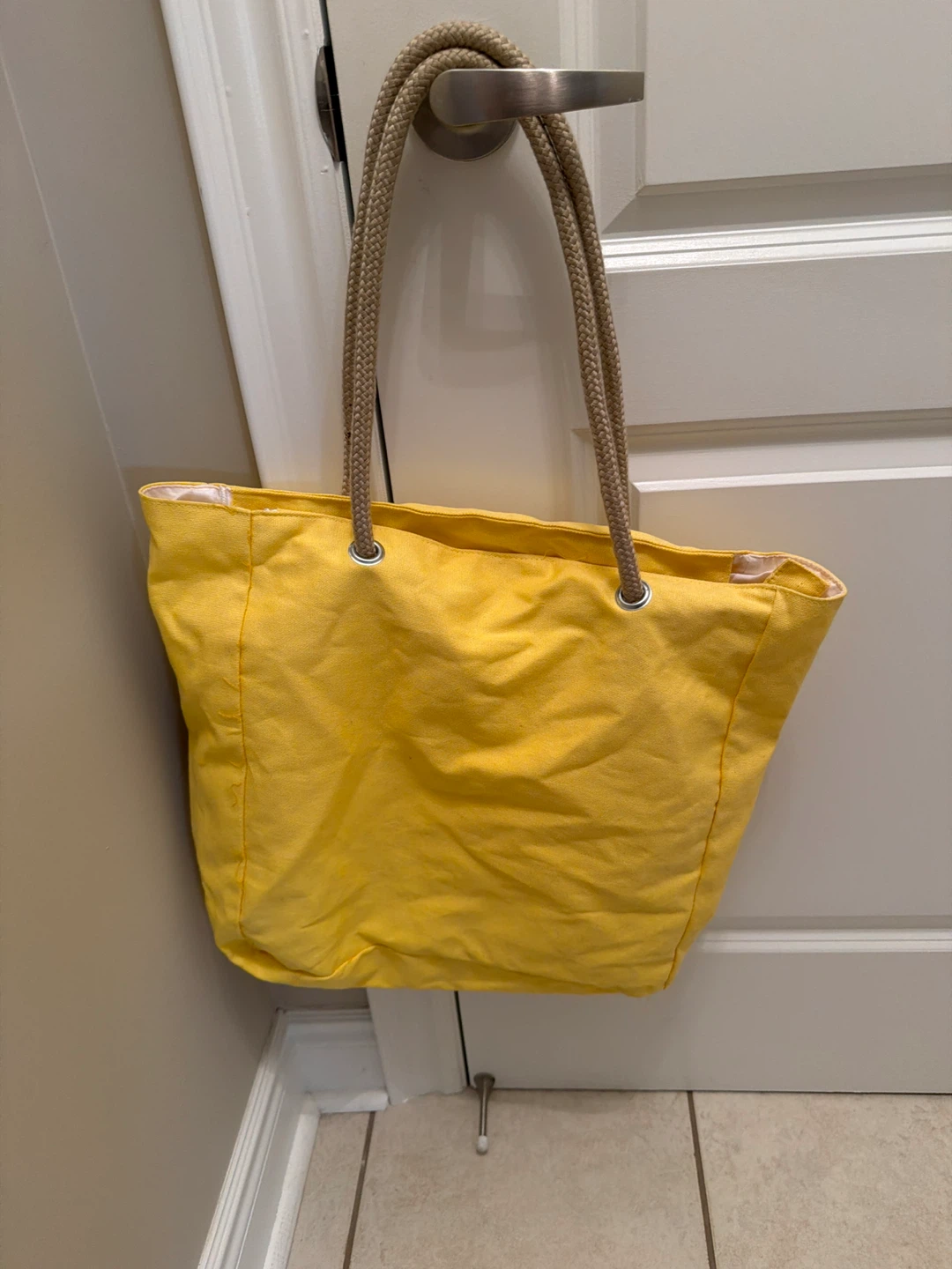 Yellow Canvas Tote Bag with Indigenous Art - photo 2