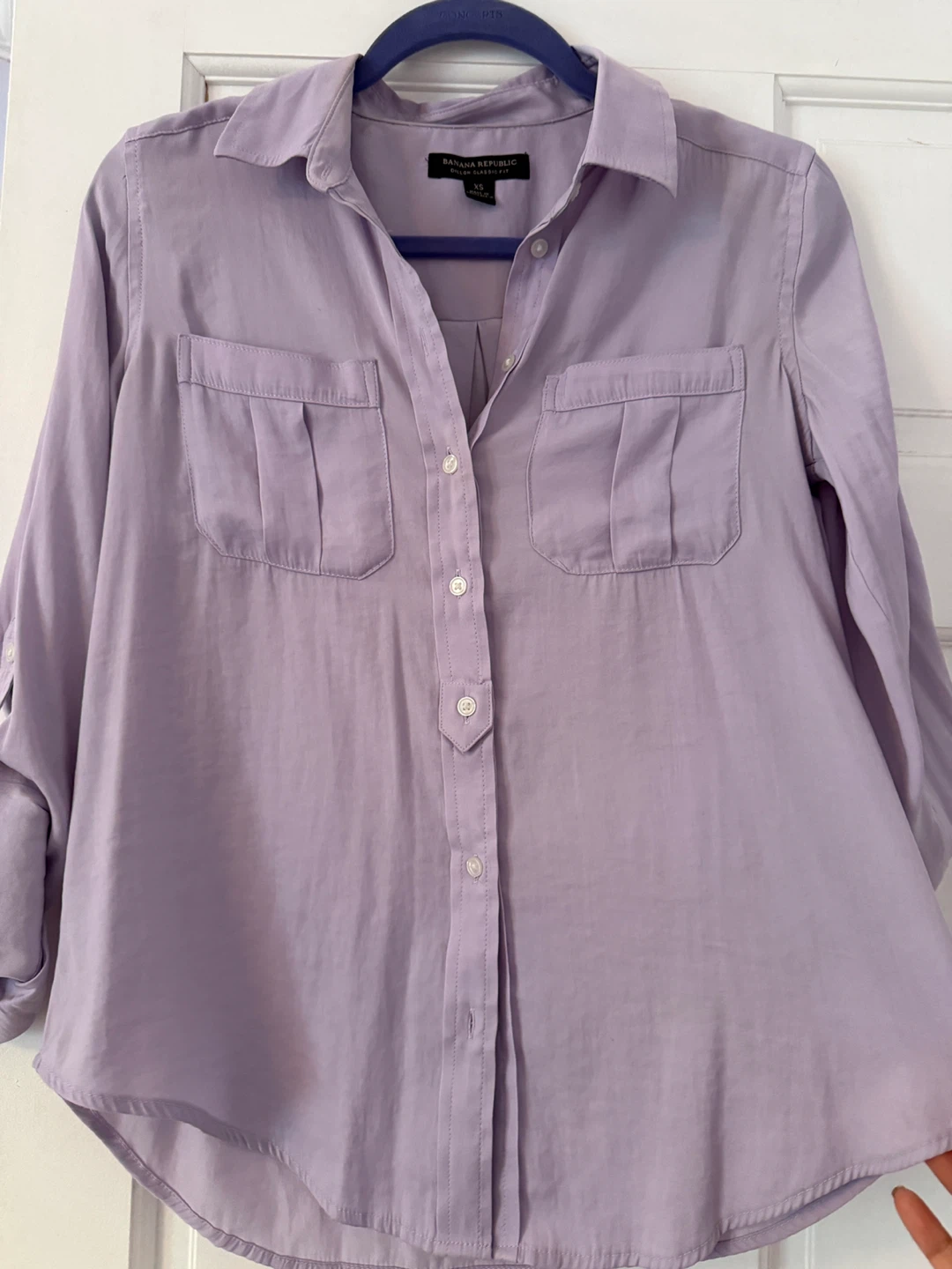 Banana Republic Dillon Classic Fit Purple Button-Up Shirt XS - photo 2