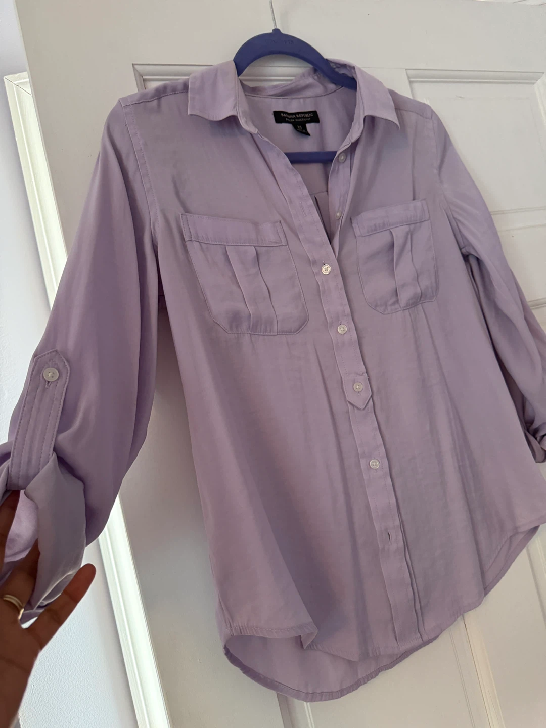 Banana Republic Dillon Classic Fit Purple Button-Up Shirt XS