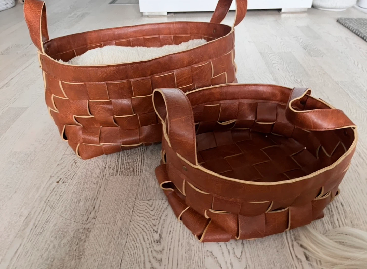 Faux Leather Baskets - Set of 2 - photo 2