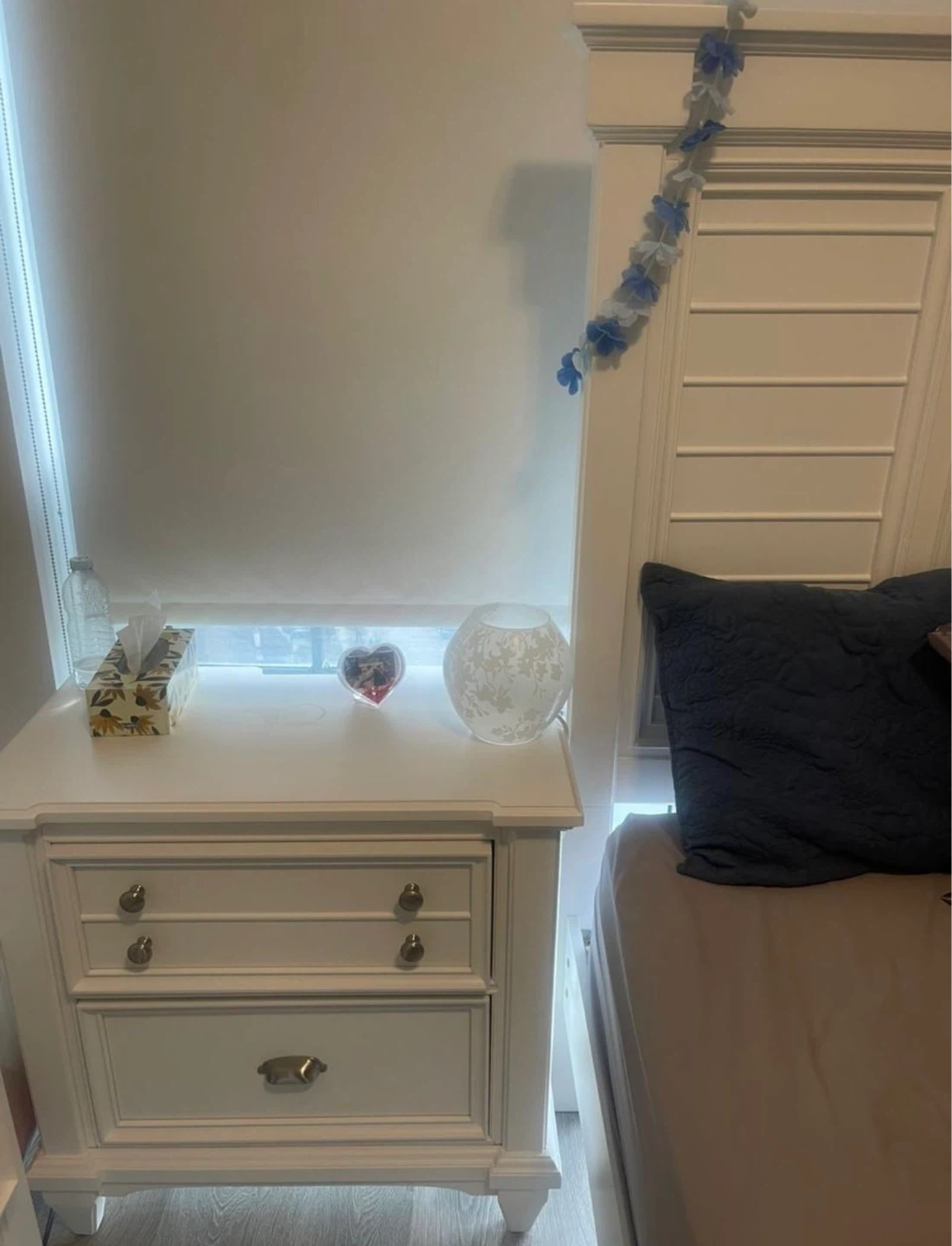 White Bedroom Set - Headboard, Dresser & Nightstand - photo 2