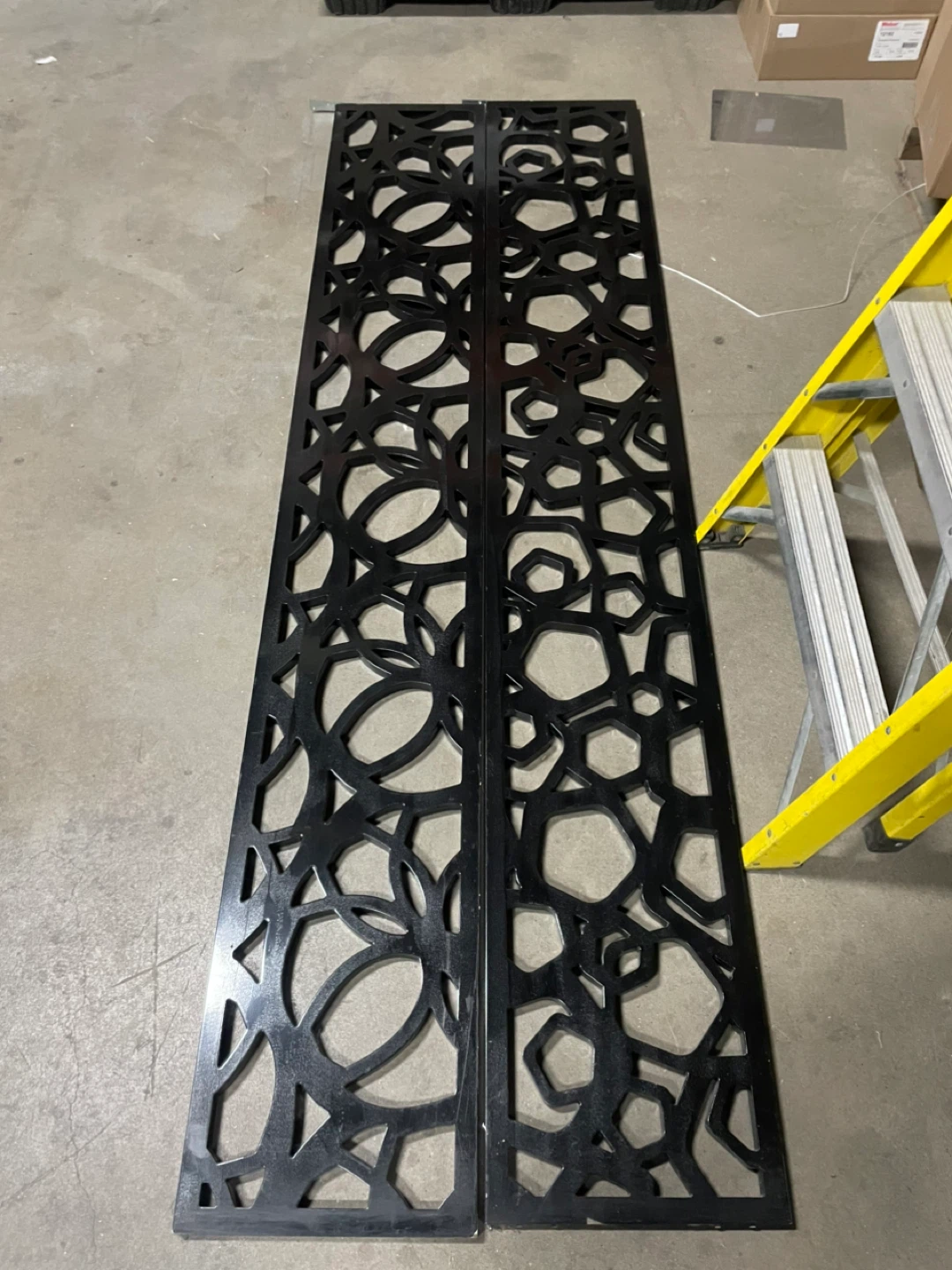 Decorative Screen Panels - Black Abstract Design