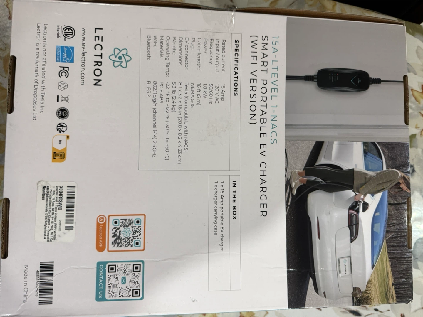 Lectron 15A Smart Portable EV Charger (WiFi) - photo 5