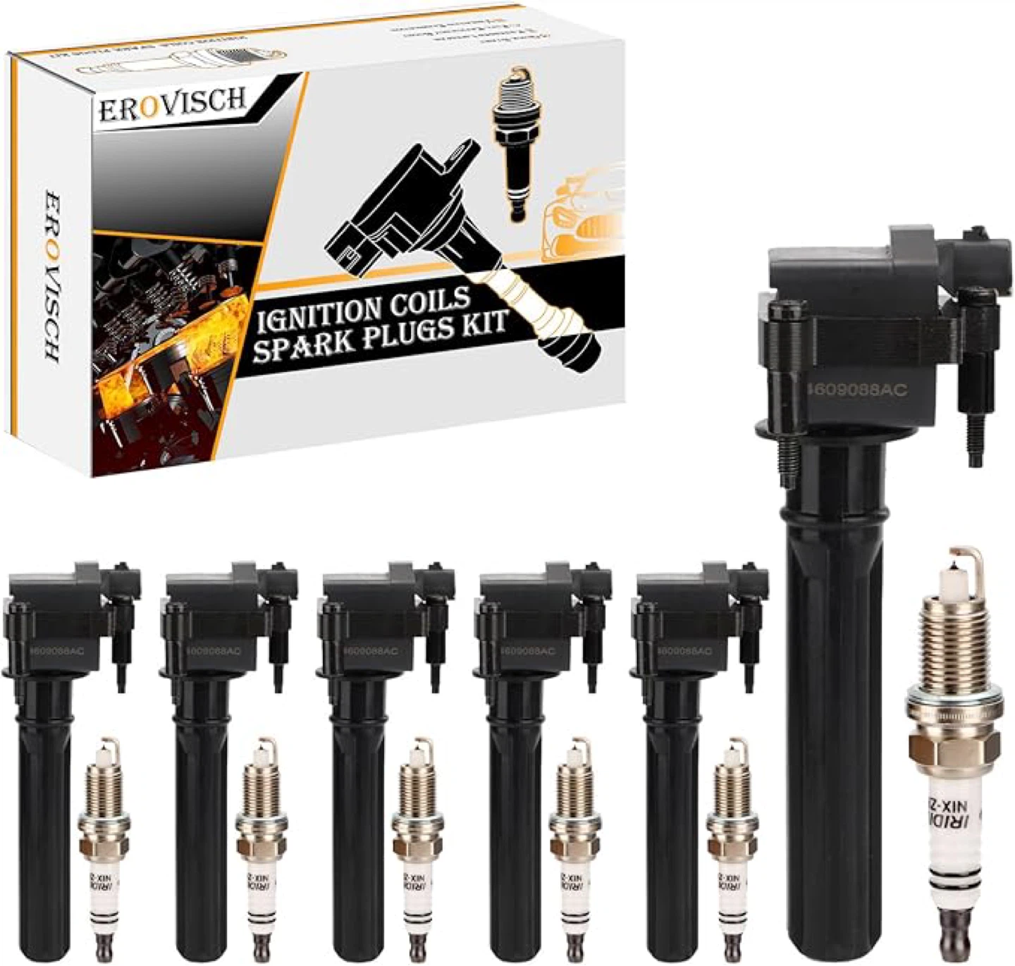 DODGE Ignition Coils Spark Plugs Kit 6 Pcs