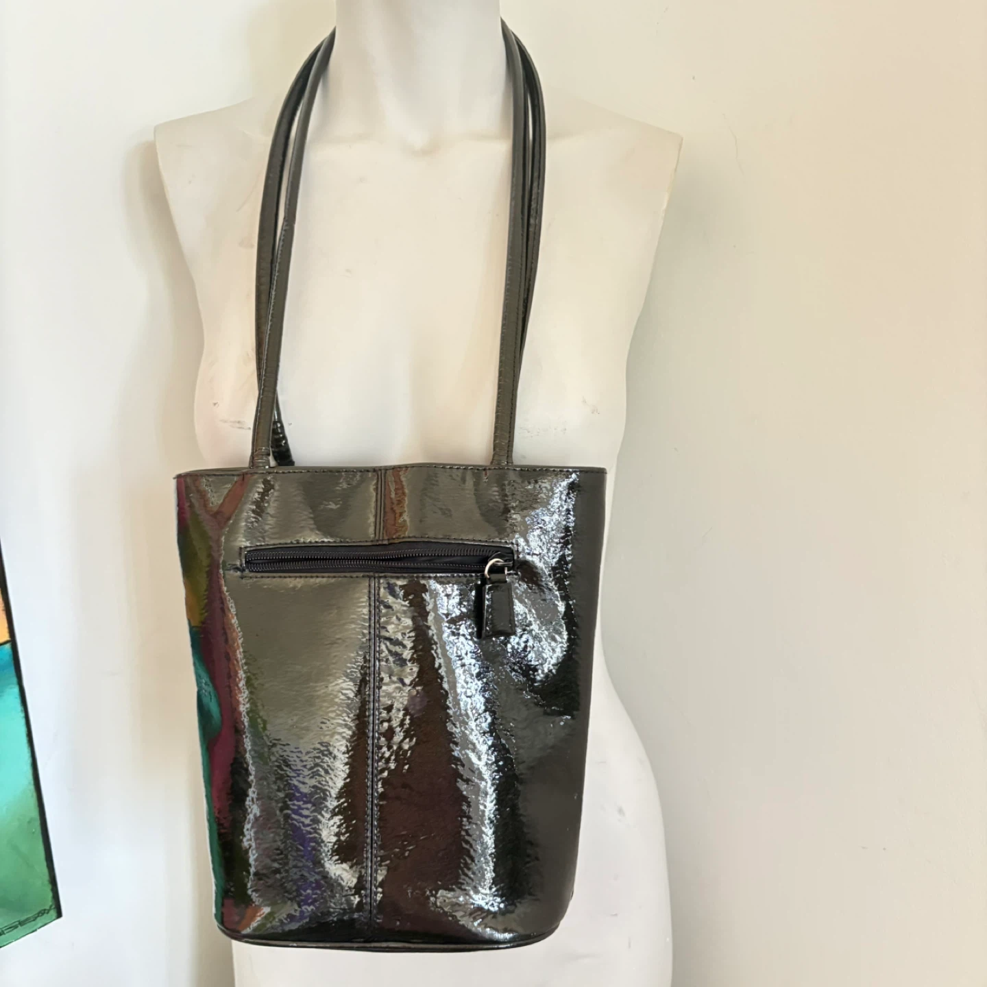 Patent Black Shoulder Bag - photo 2