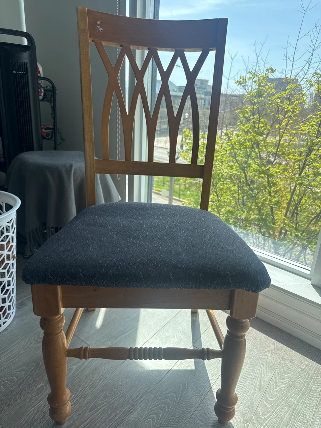 Wooden Dining Chair with Padded Seat