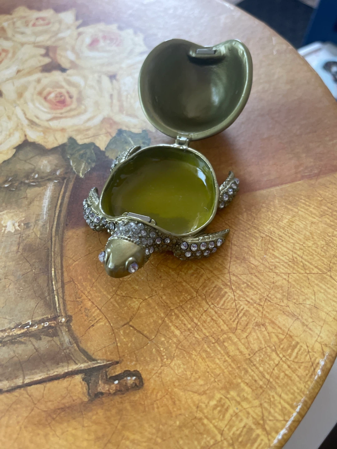 Decorative Turtle Trinket Box with Rhinestones - photo 3