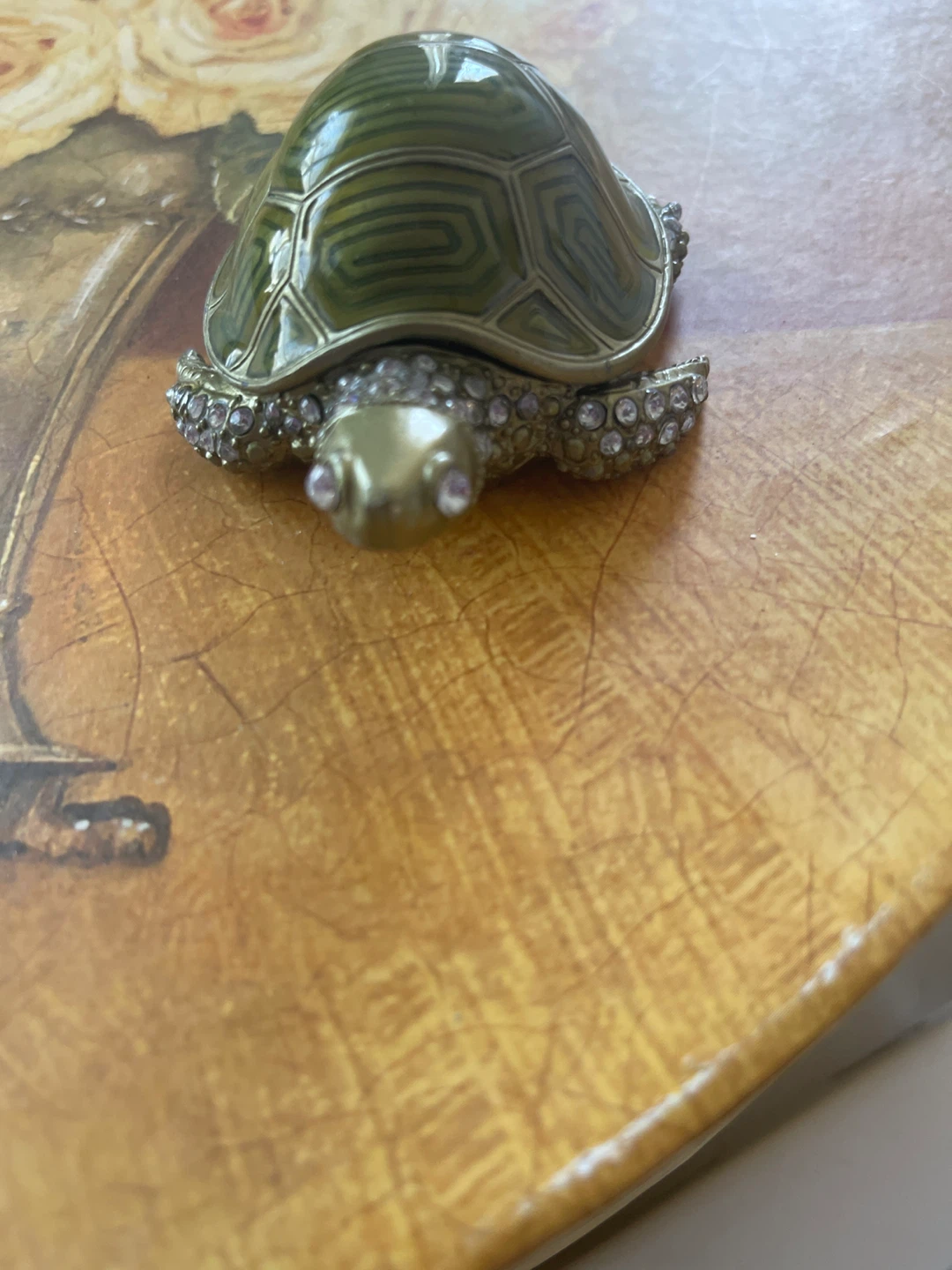 Decorative Turtle Trinket Box with Rhinestones - photo 2
