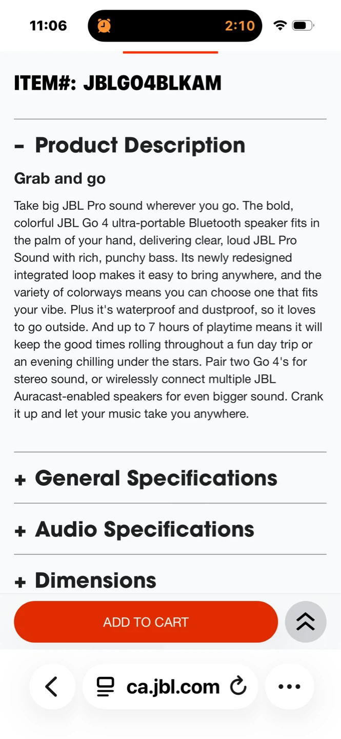 Sealed JBL GO4 - photo 4