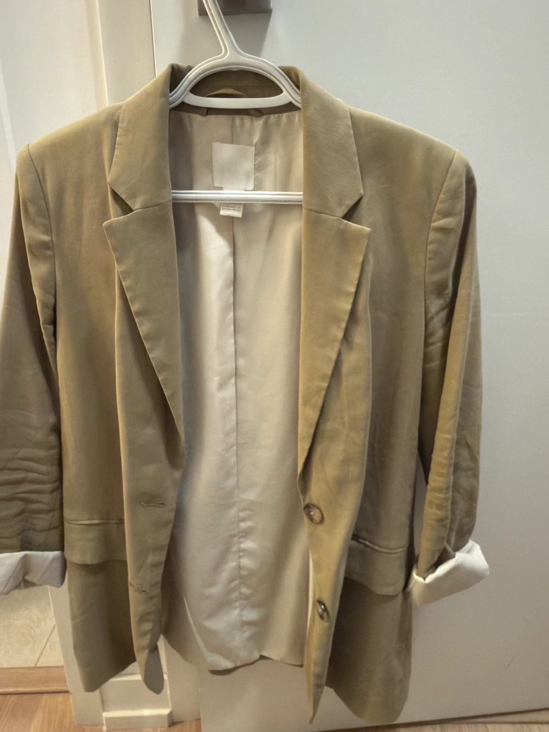 Tan Double-Breasted Blazer (H&M)
