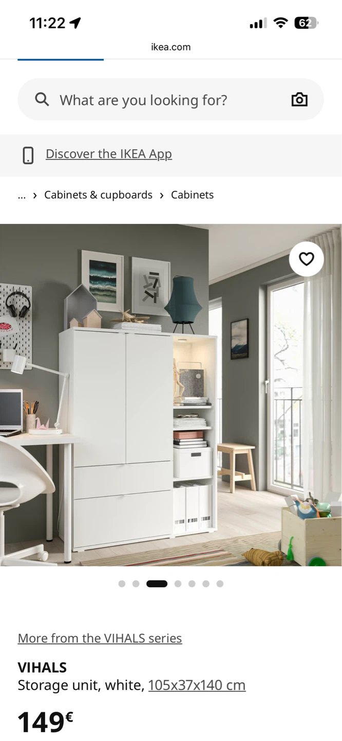 IKEA VIHALS Storage Unit - White