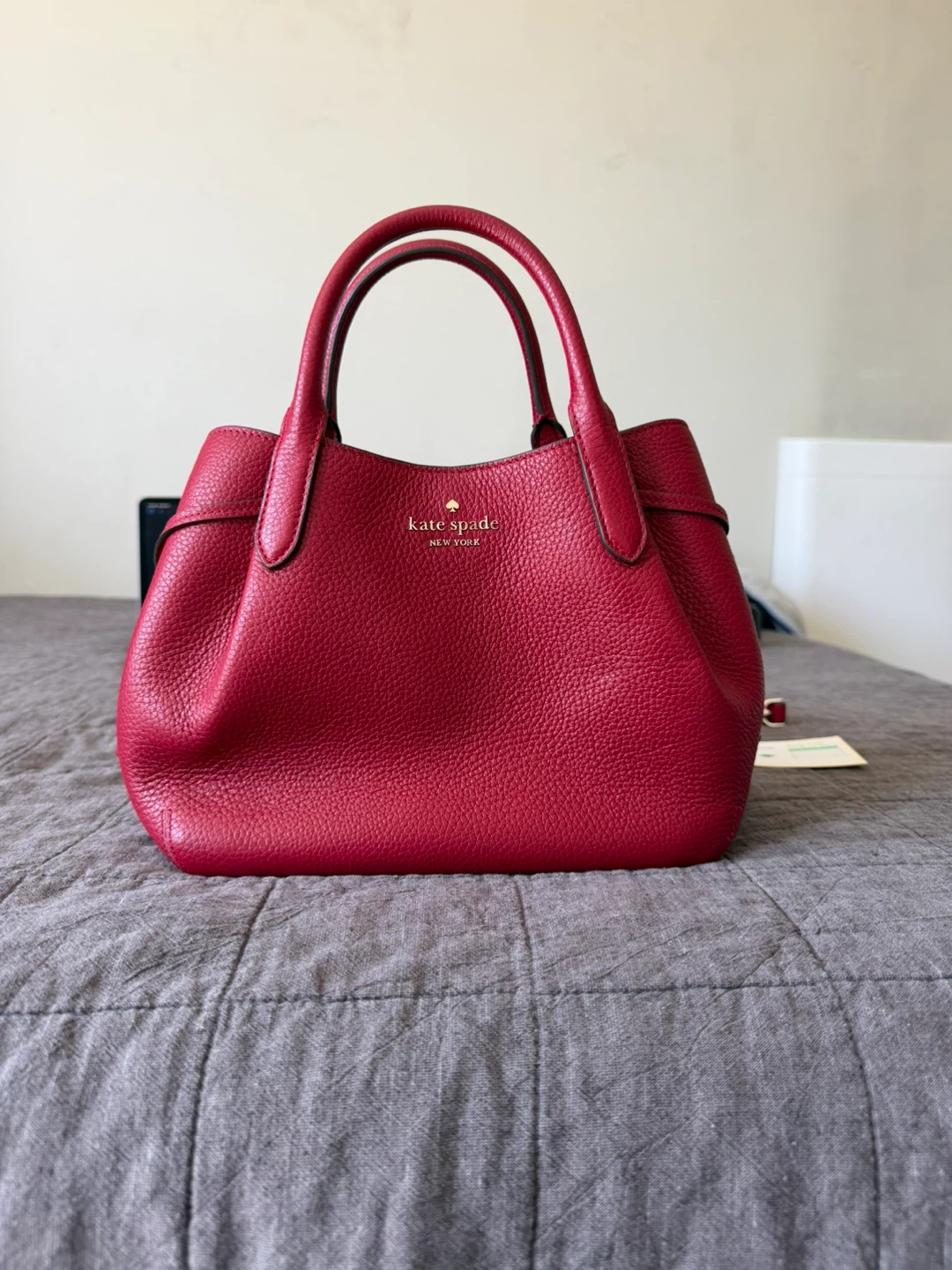 Kate Spade Red Jam Leather Satchel Handbag - photo 2
