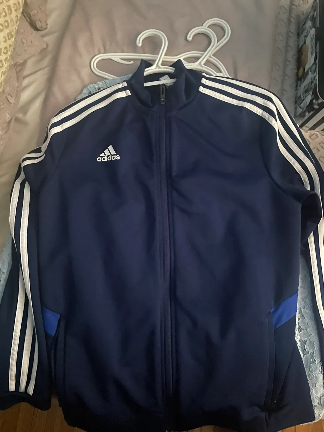 Adidas Track Jacket - Navy Blue - Size Medium - photo 2