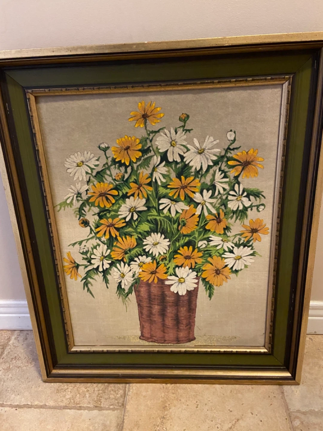 Framed Velvet Art "Floral Bouquet"