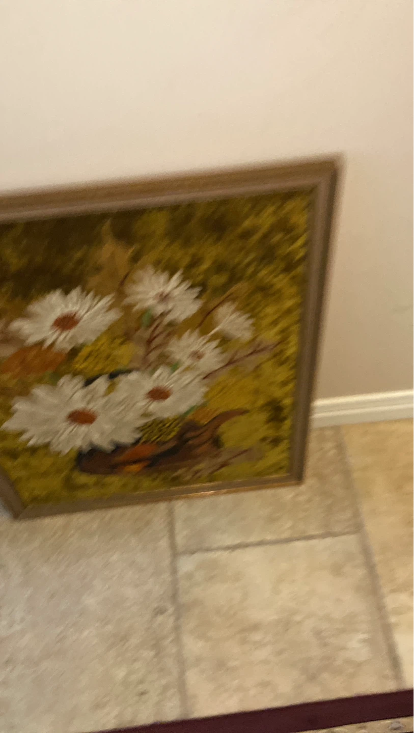 Framed Velvet Art "Floral Bouquet"