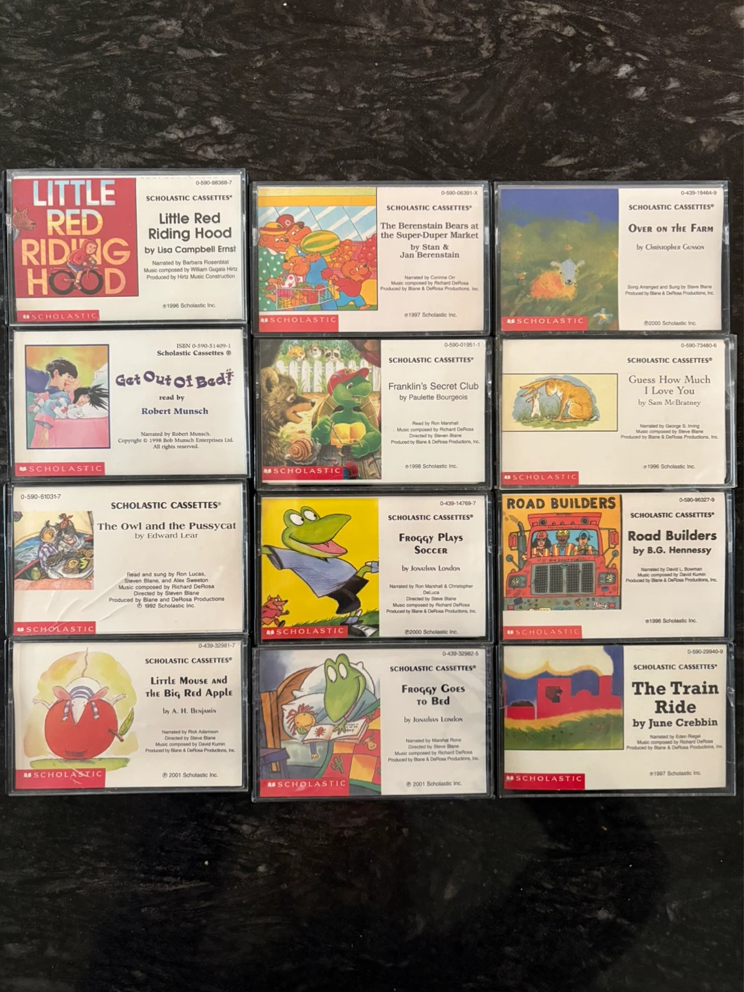 Scholastic Cassettes Children's Story Books (Set of 12)