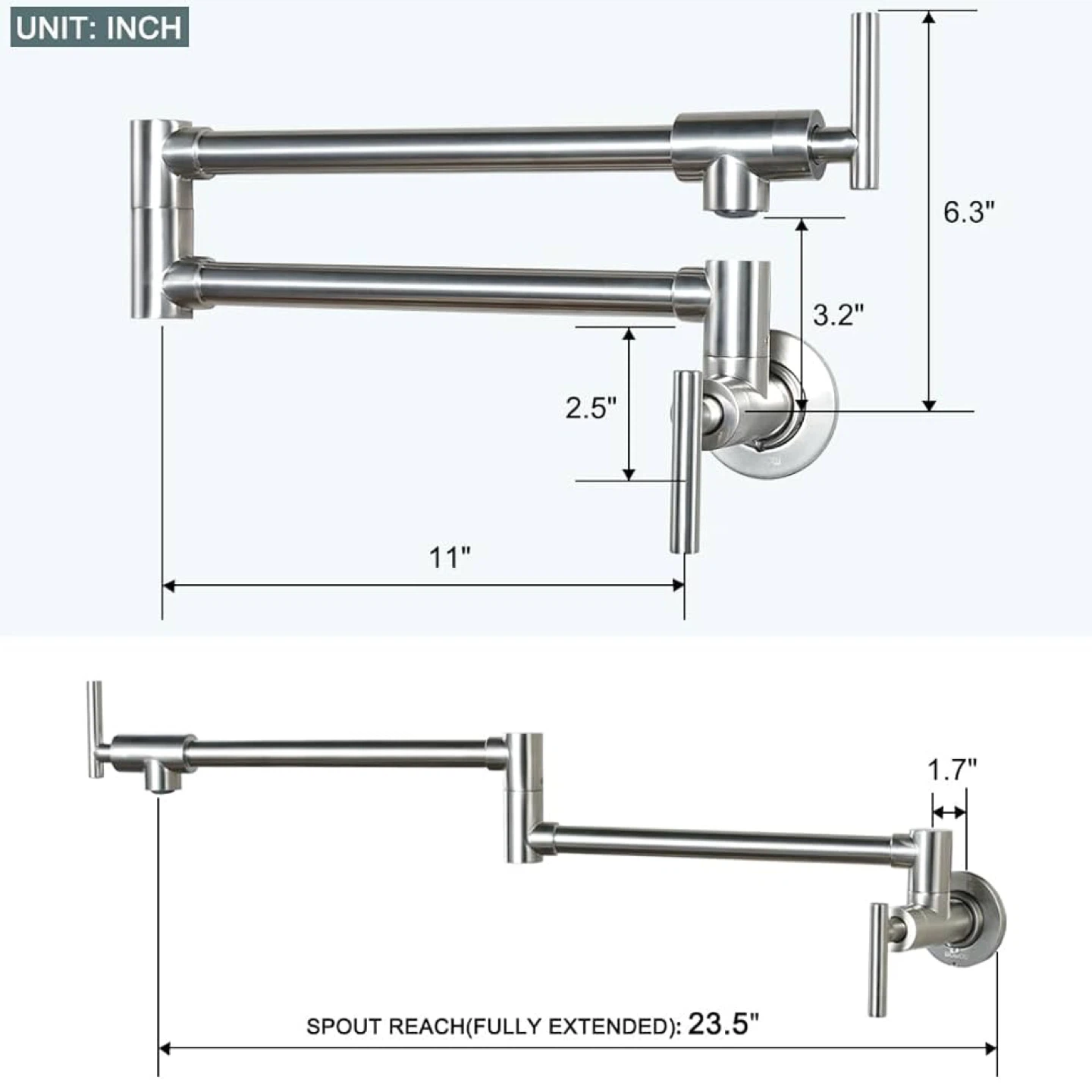 Brushed Nickel Pot Filler Faucet - photo 4