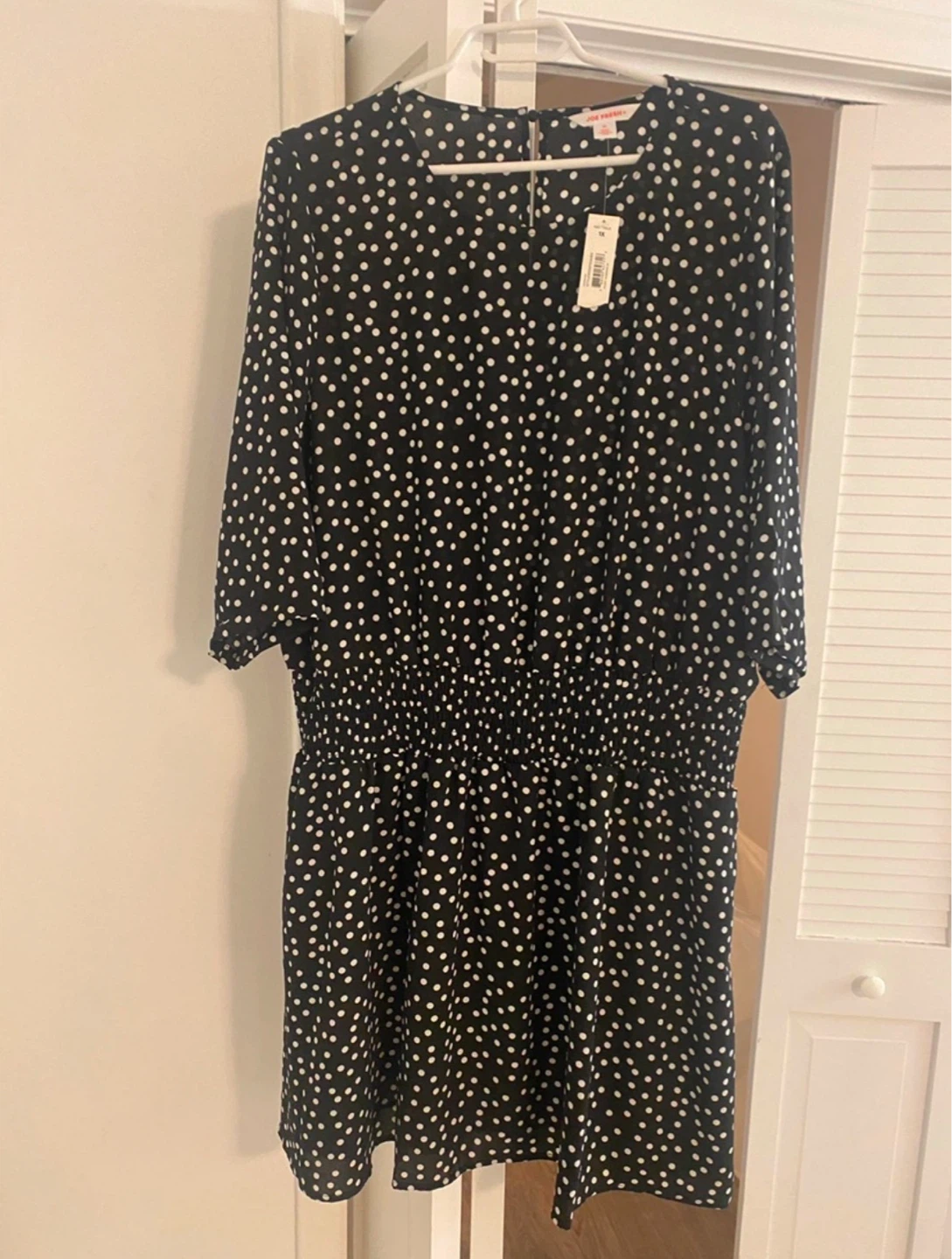 Joe Fresh Smocked Waist Polka Dot Dress Size 1X