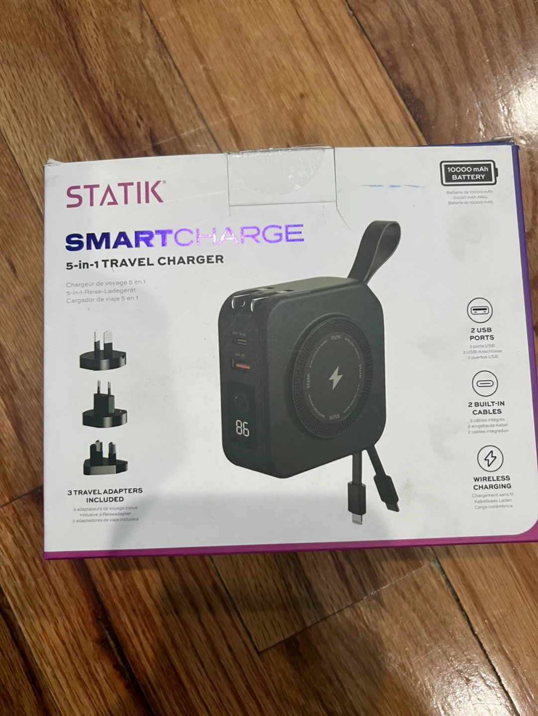 STATIK SmartCharge 5-in-1 Travel Charger 10000 mAh Power Bank
