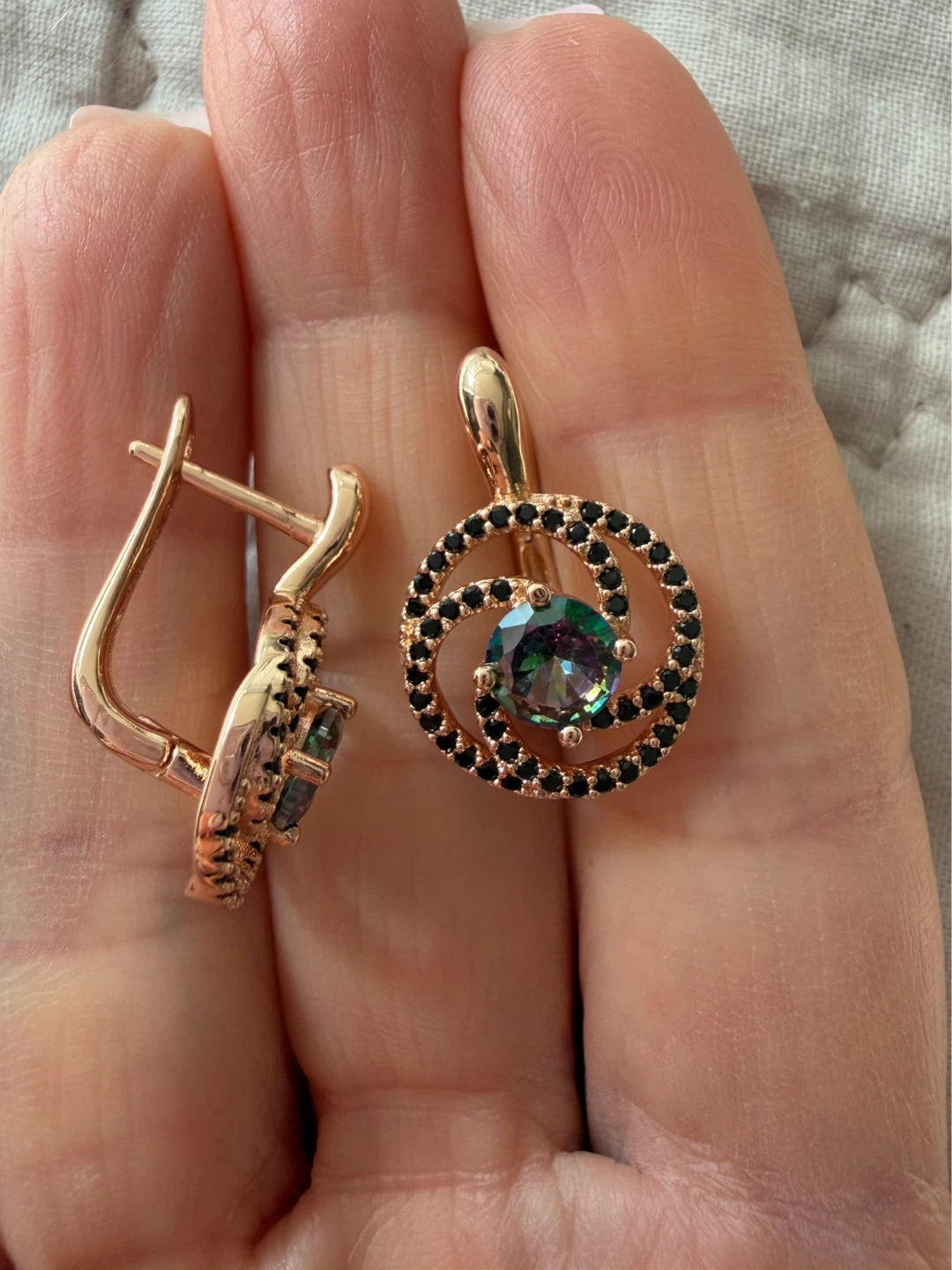 14k gemstone earrings