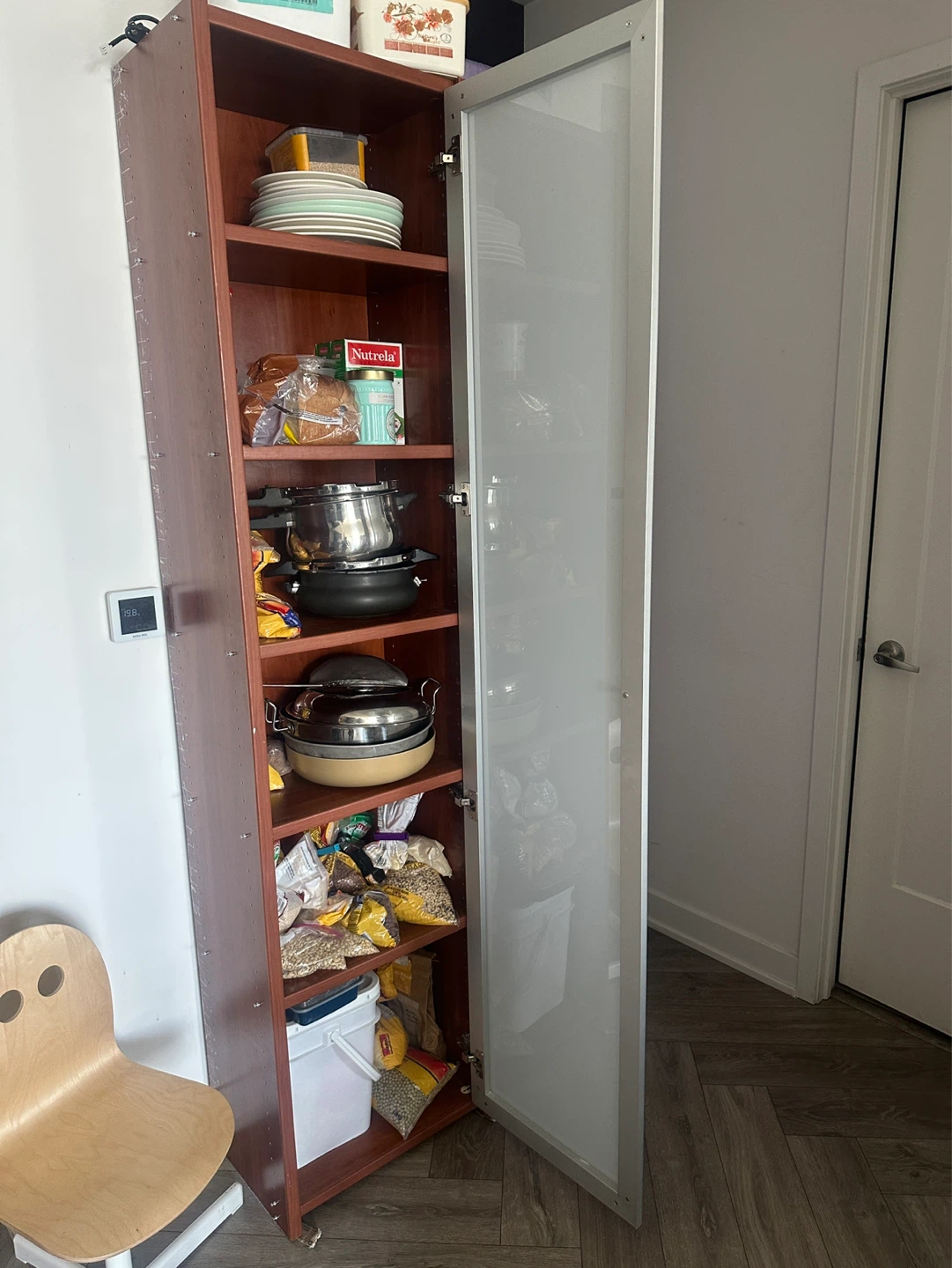 Tall Kitchen Pantry Cabinet with Frosted Door - photo 2