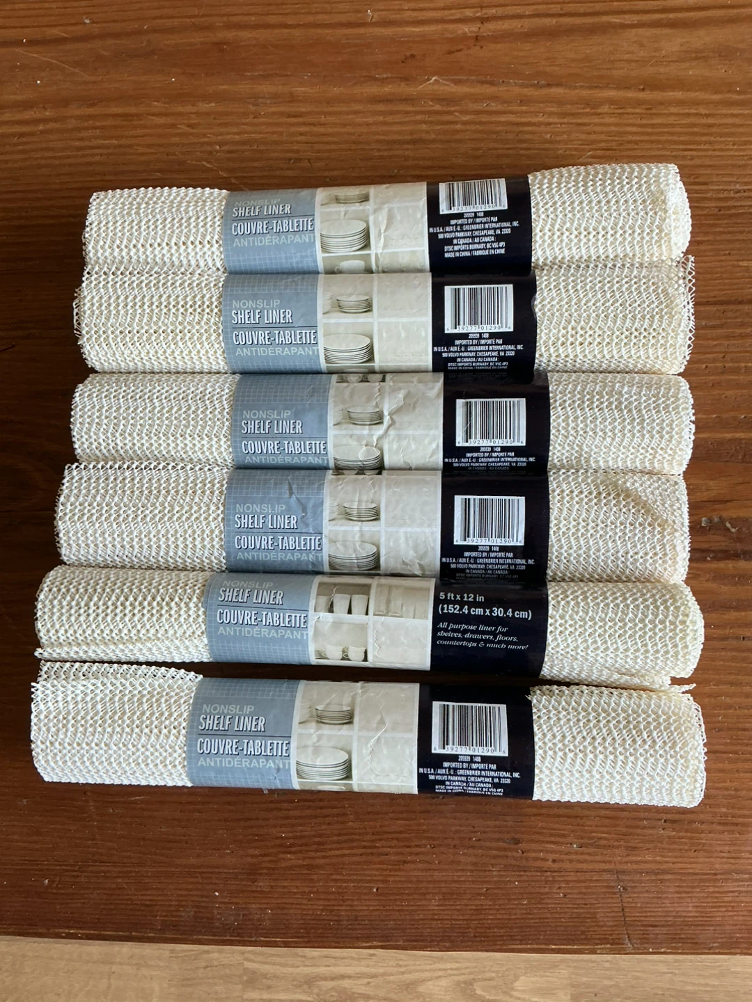 Non-Slip Shelf Liner Rolls (6 rolls)