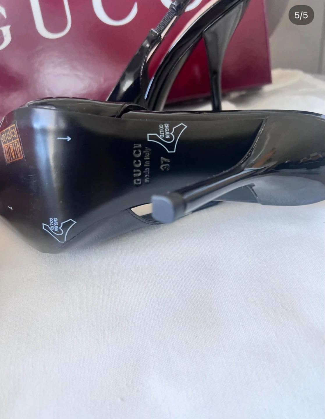 Gucci Patent Slingback Heel - photo 5