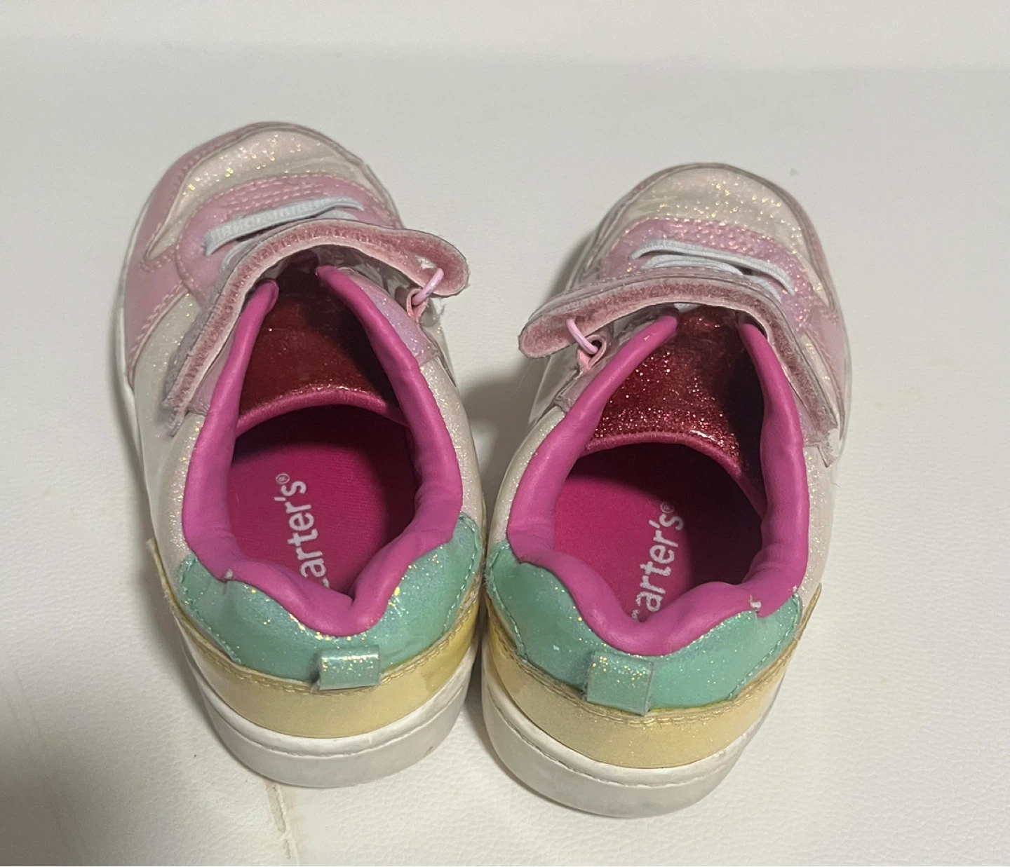 Carter's Pink & White Glitter size 11 kids