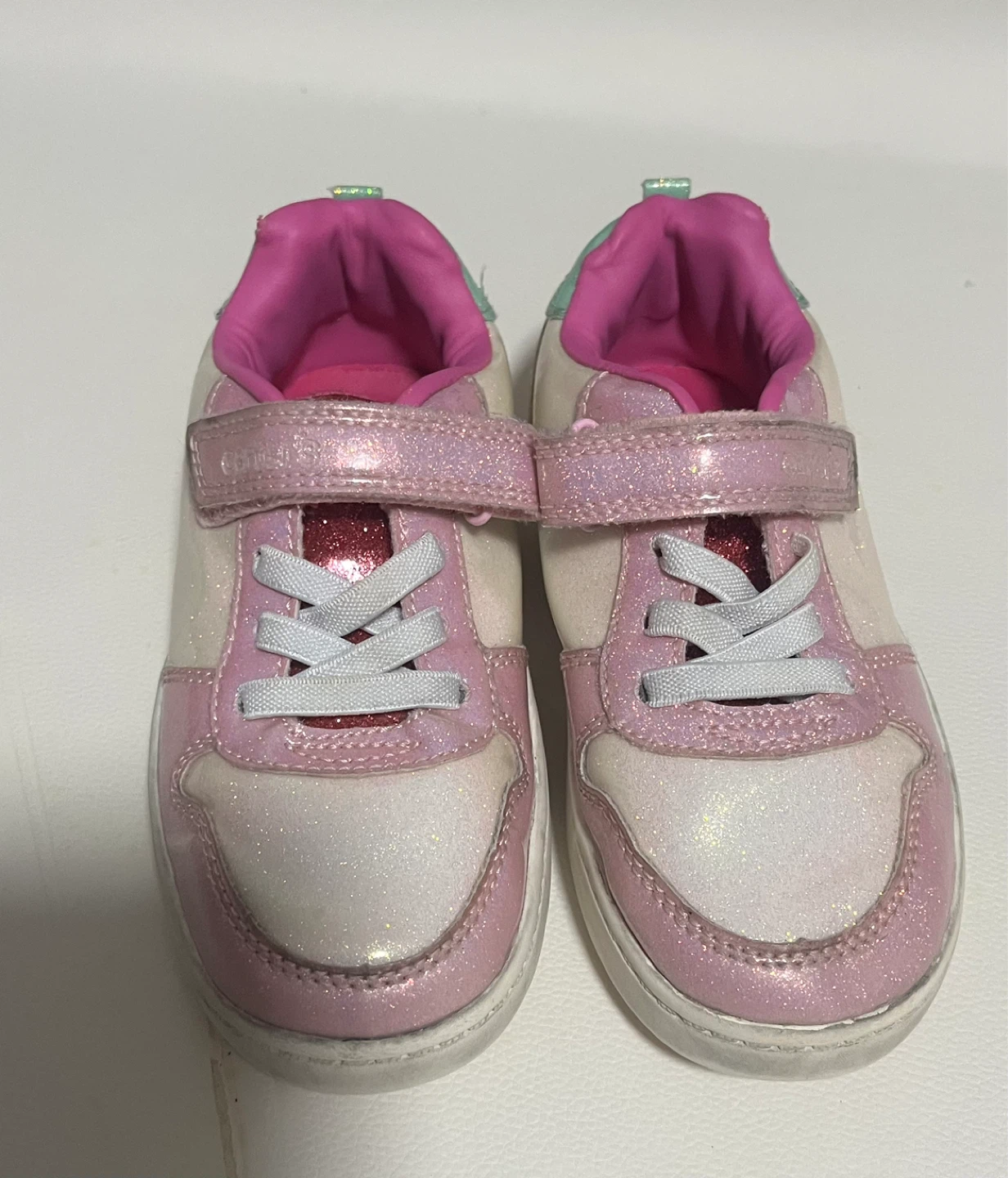 Carter's Pink & White Glitter size 11 kids - photo 2