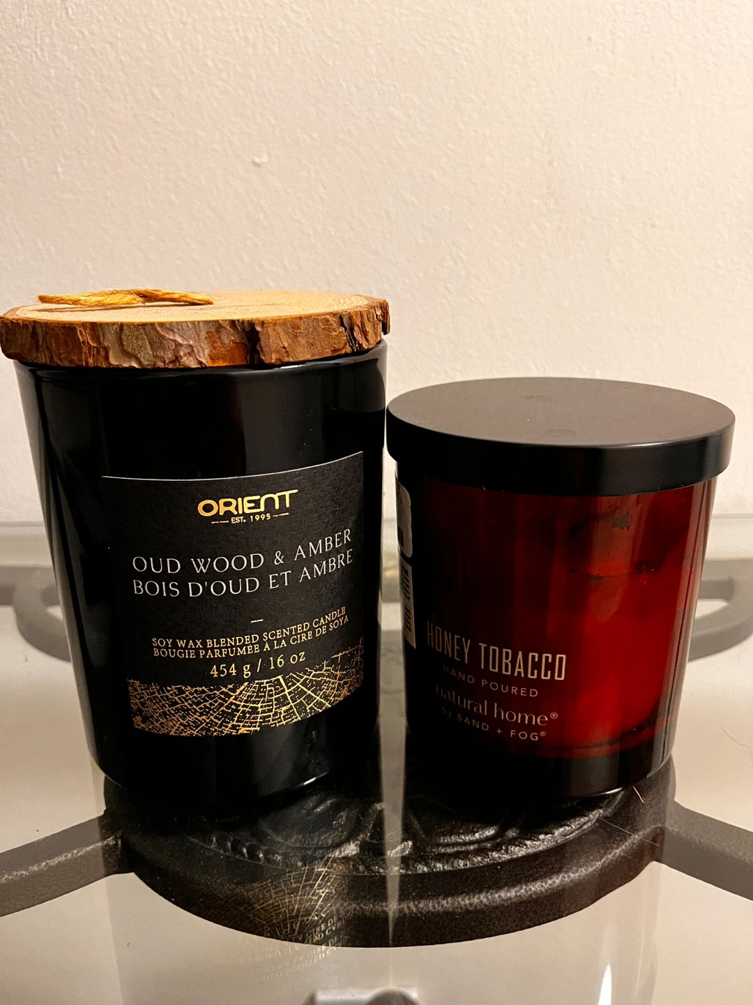 Scented candles Oud Wood & Amber & Honey Tobacco