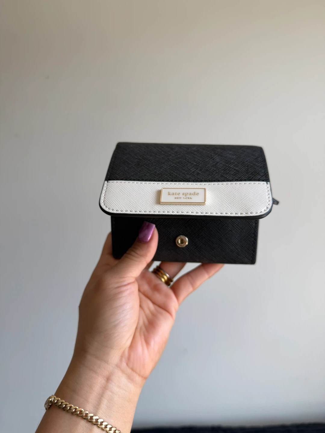 Kate Spade New York Black & White Leather Wallet