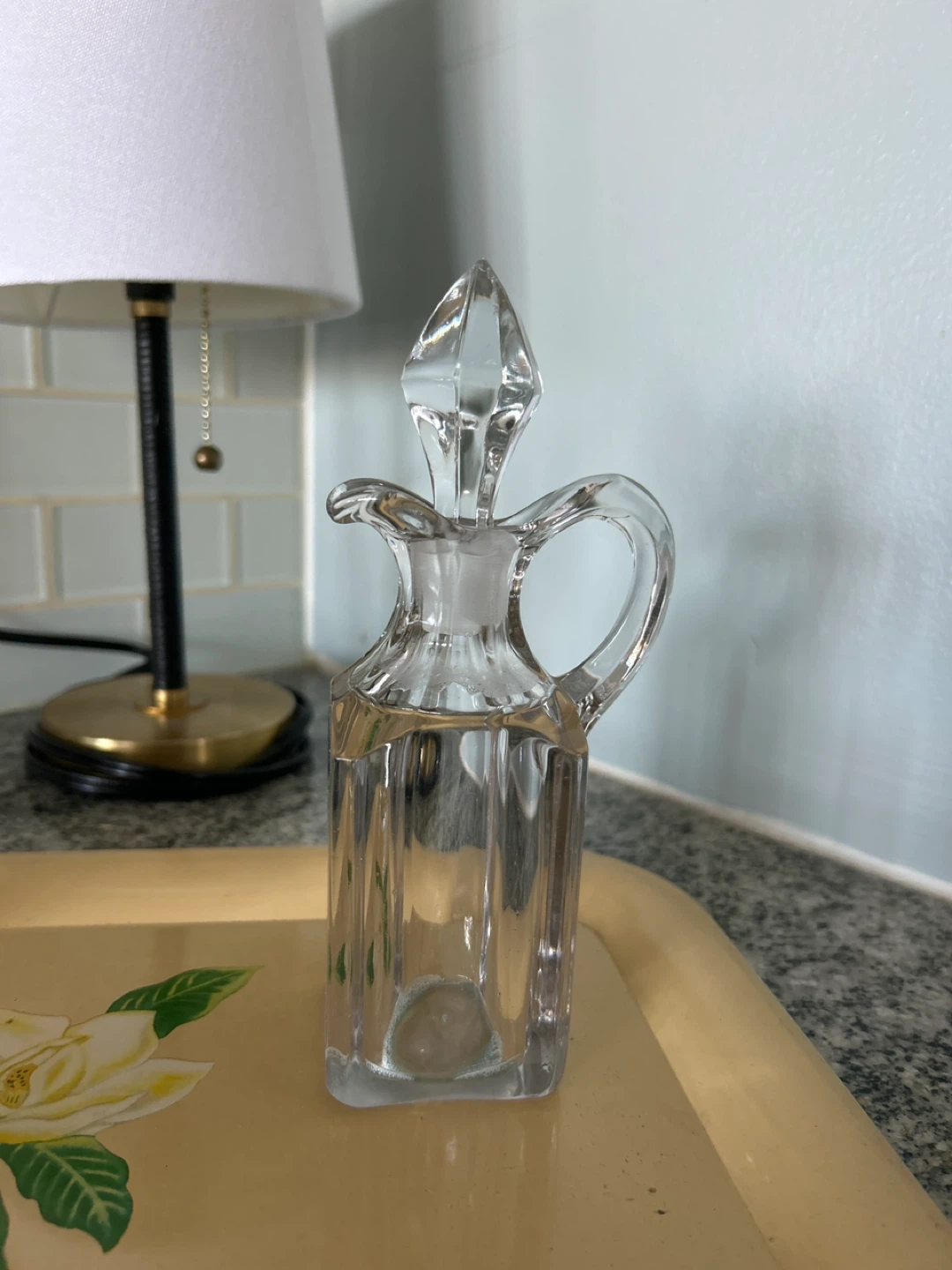 Antique Glass oil and vinegar set - photo 3