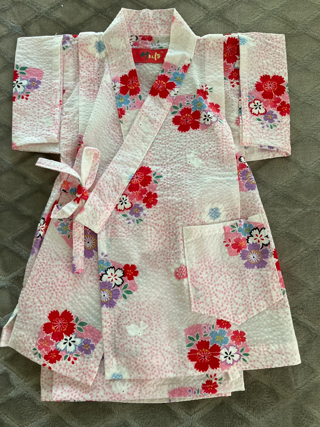 Children's Floral Kimono Robe with shorts